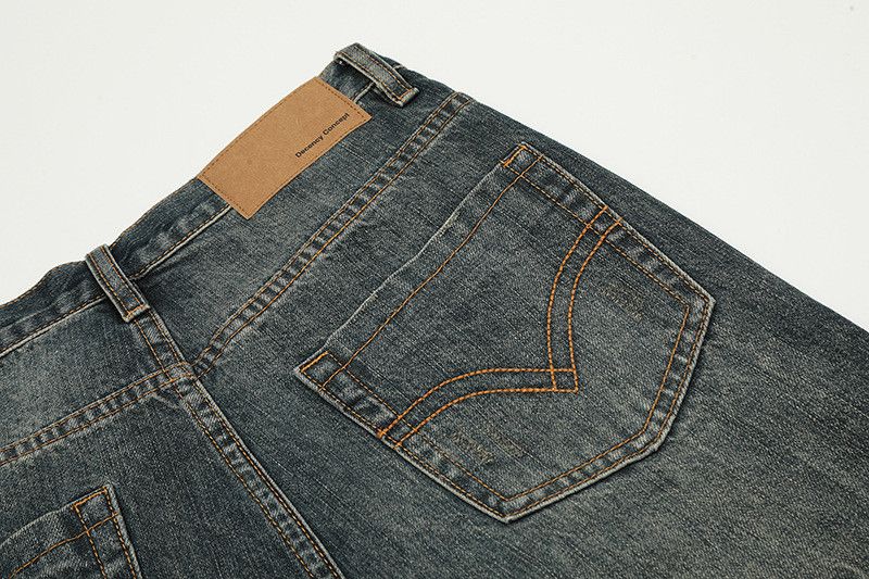 Vintage American retro washed distressed flared jeans for men Size US 32 / EU 48 - 5 Thumbnail