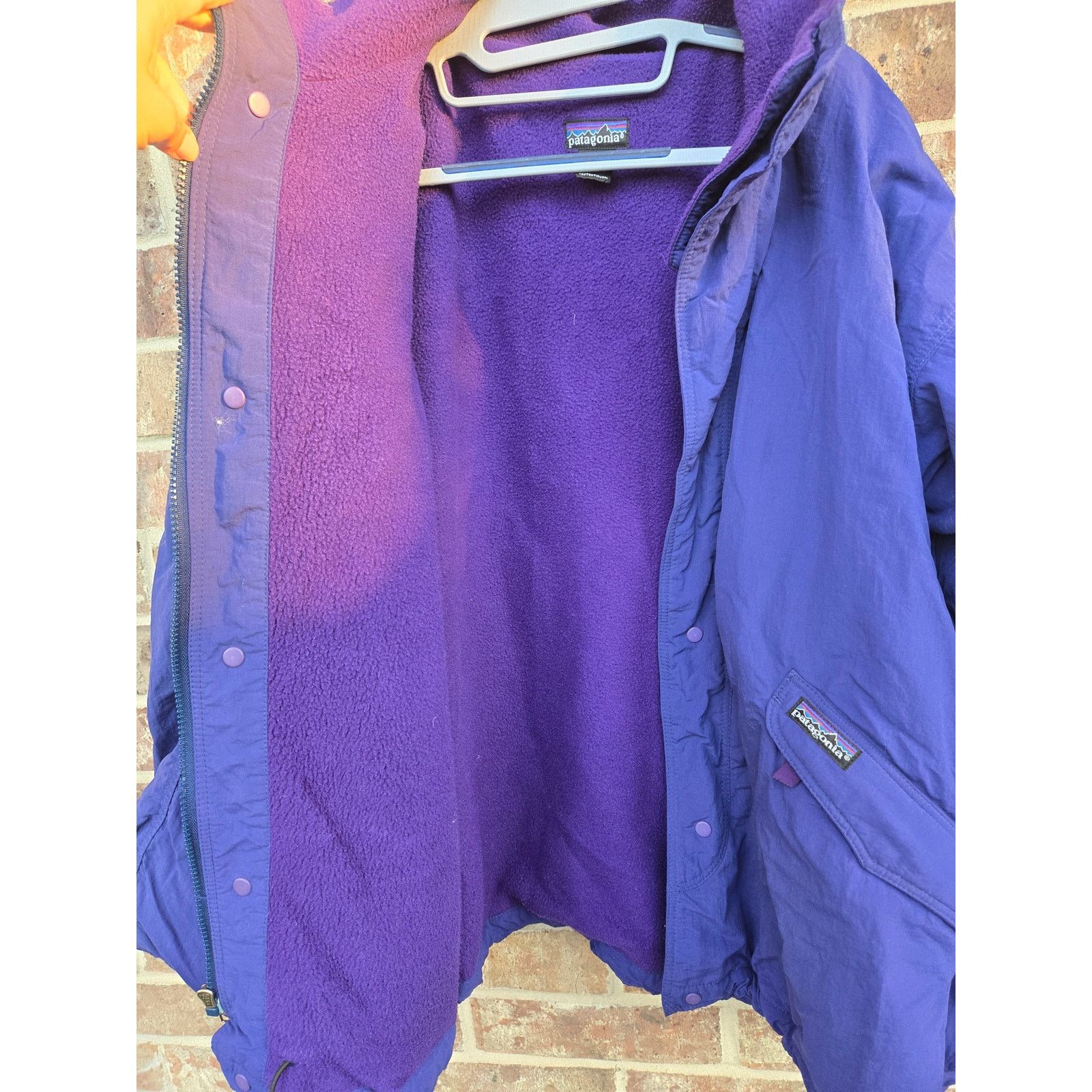 Patagonia Vintage Patagonia Large Purple Bomber Fleece Lined Jacket Size US L / EU 52-54 / 3 - 3 Thumbnail