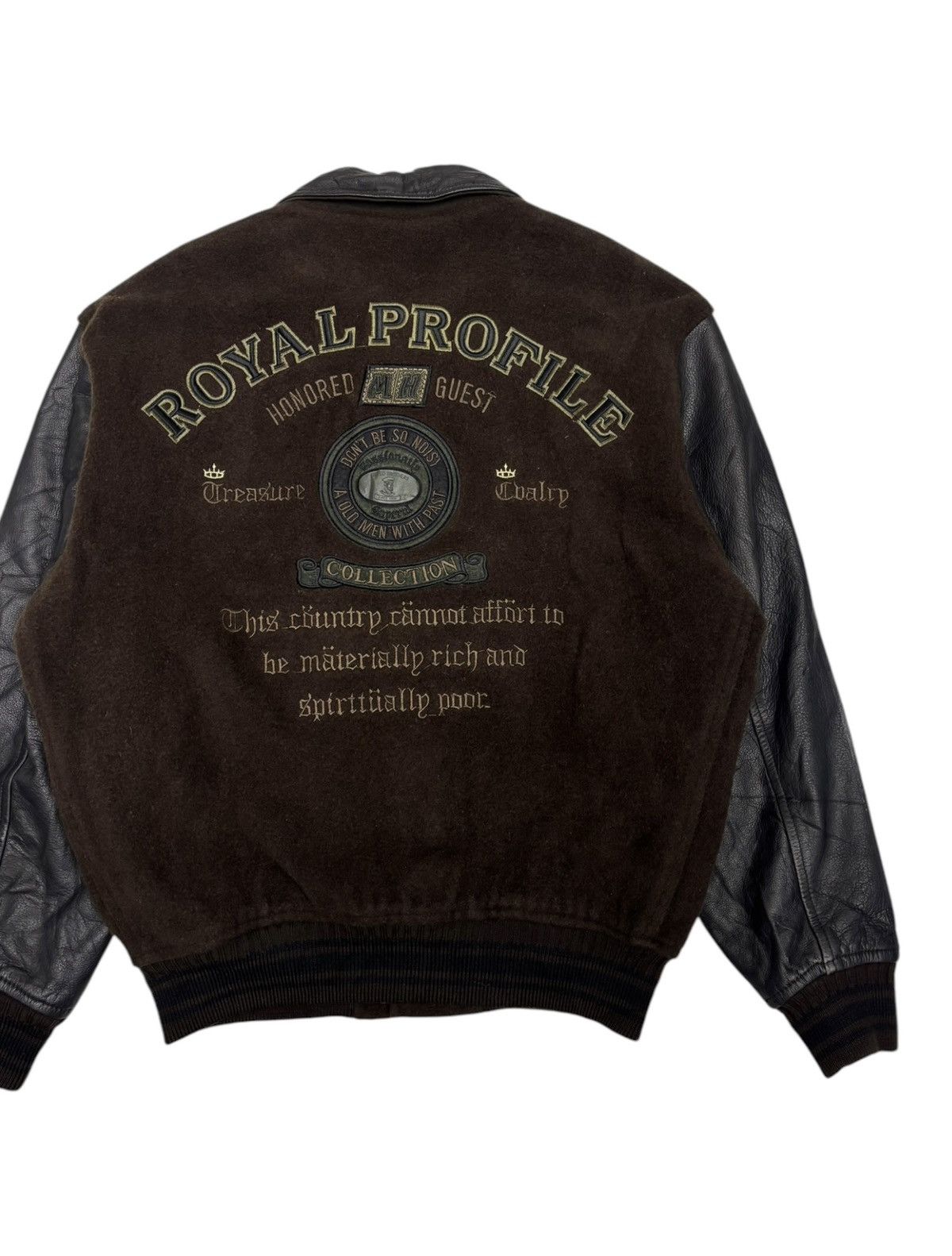 Japanese Brand Vintage Don’t Be So Noisy MacHope Leather Varsity Jacket Size US L / EU 52-54 / 3 - 6 Thumbnail