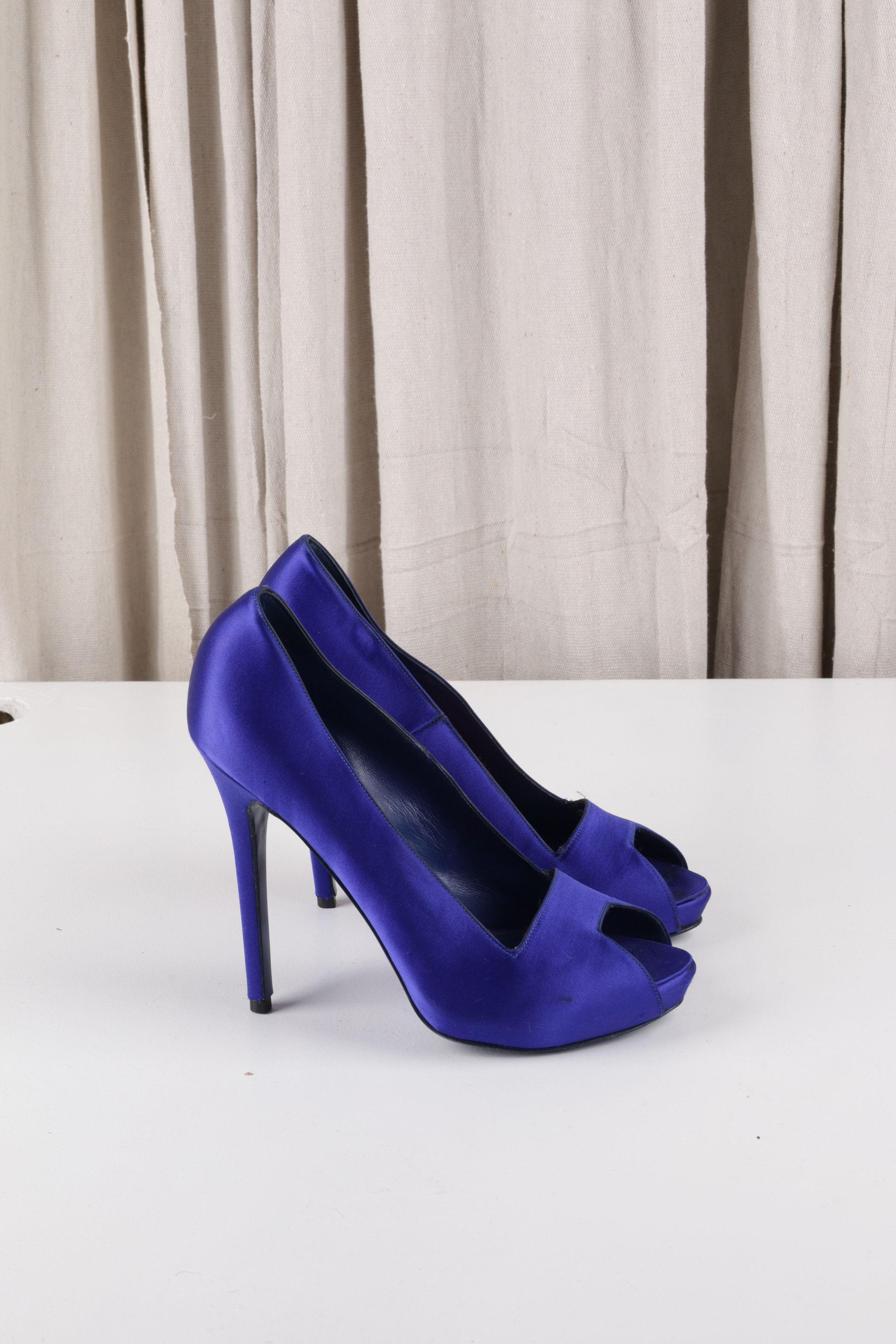 Alexander McQueen Satin Platform Heels Size US 8.5 / IT 38.5 - 2 Thumbnail