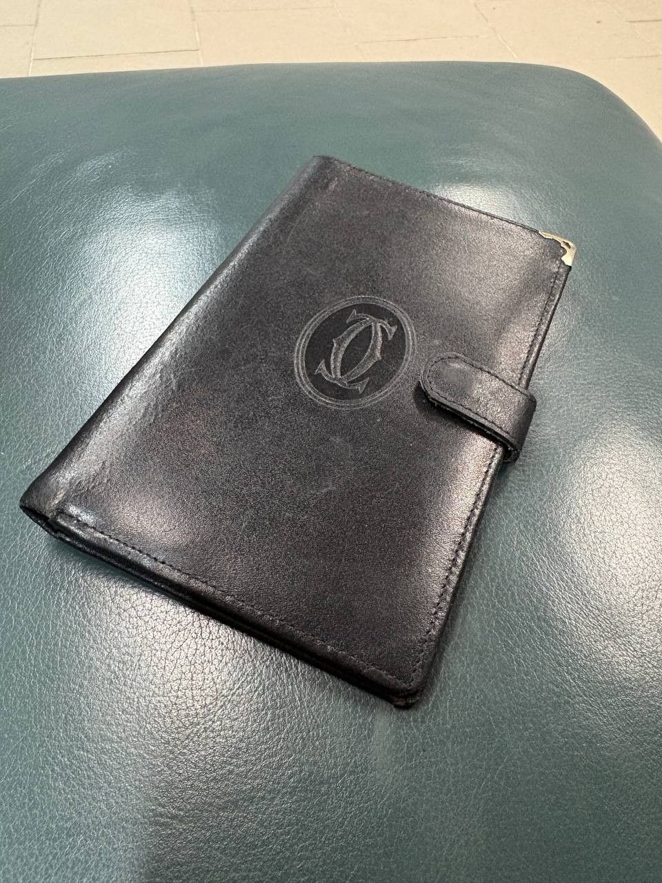 Cartier Vintage Cartier Black Leather Long Bifold Wallet Card Holder Size ONE SIZE - 1 Thumbnail