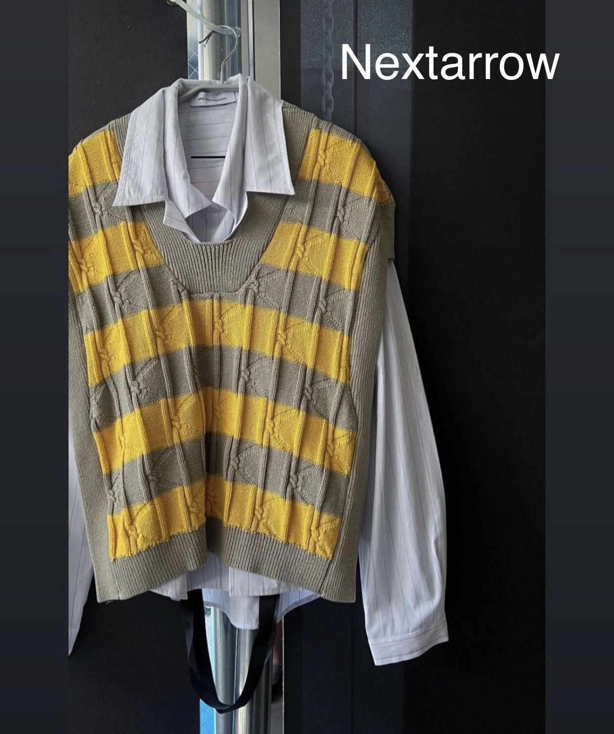 KIKO KOSTADINOV SS24 Fashion Yellow Striped Tank Top vest