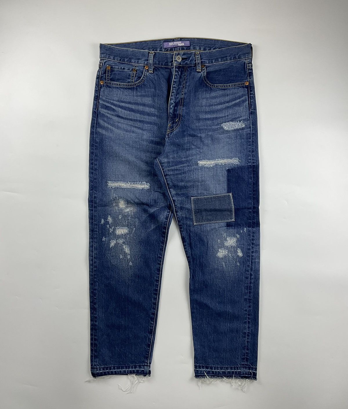 Junya Watanabe Junya Watanabe Distressed Patchwork Denim Size US 34 / EU 50 - 1 Thumbnail