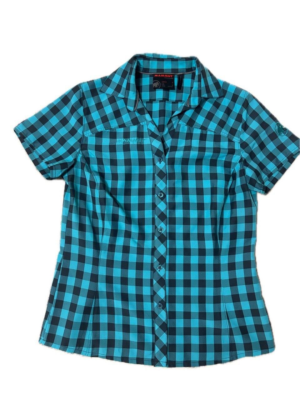 Mammut Mammut Women’s Short Sleeve Check Shirt – Blue/Black – S Size S / US 4 / IT 40 - 12 Thumbnail