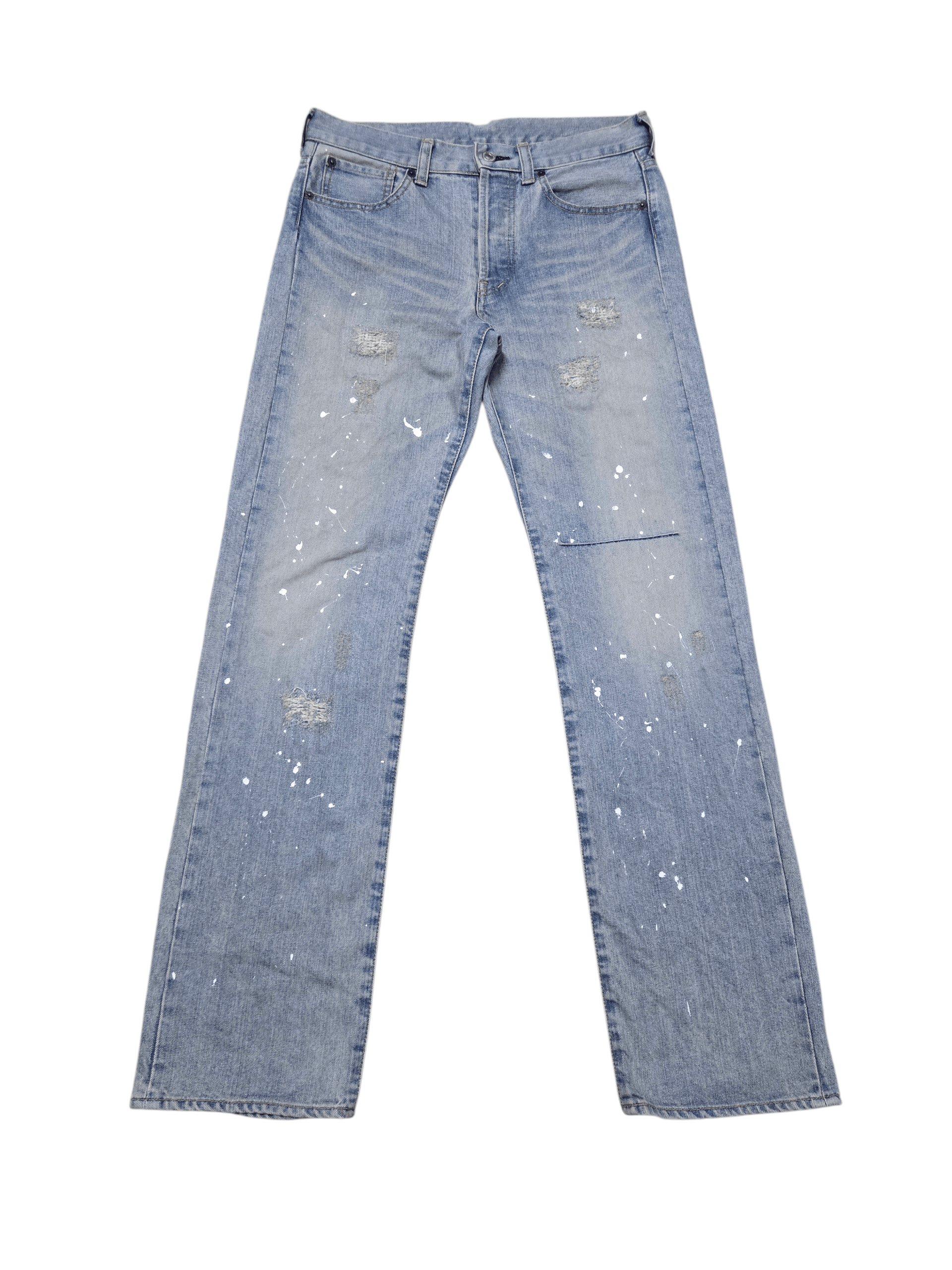 If Six Was Nine Takeo kikuchi paint splatter distressed jeans style Size US 30 / EU 46 - 1 Thumbnail