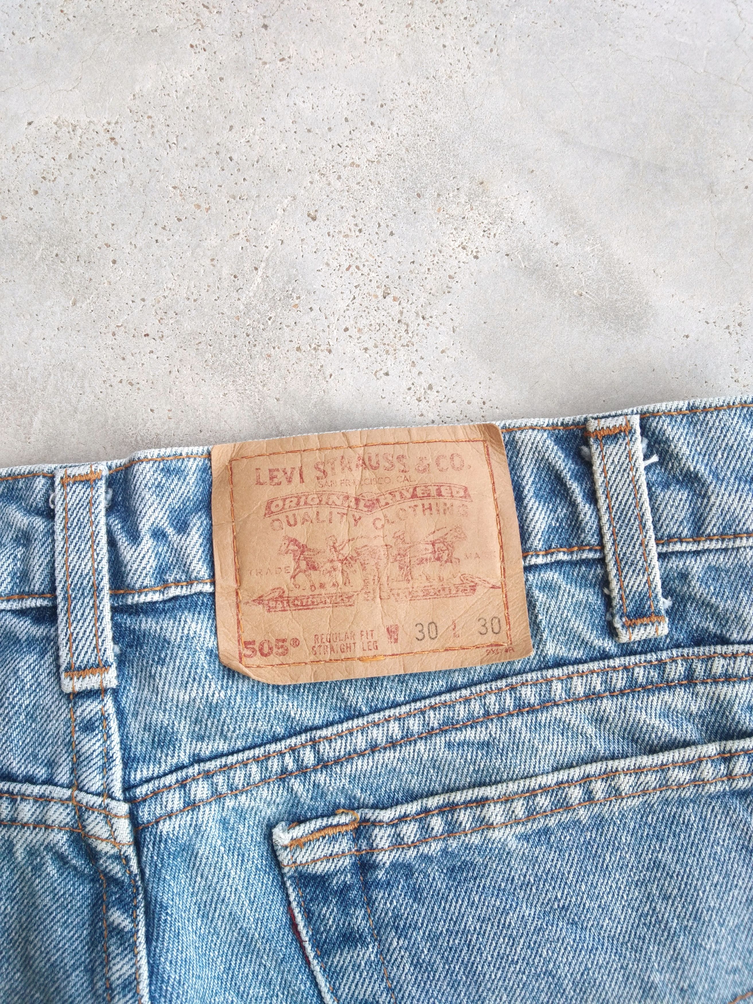 Levi's 90s Vintage Levi's Jeans 505 Cropped Distressed Denim Size US 29 - 4 Thumbnail