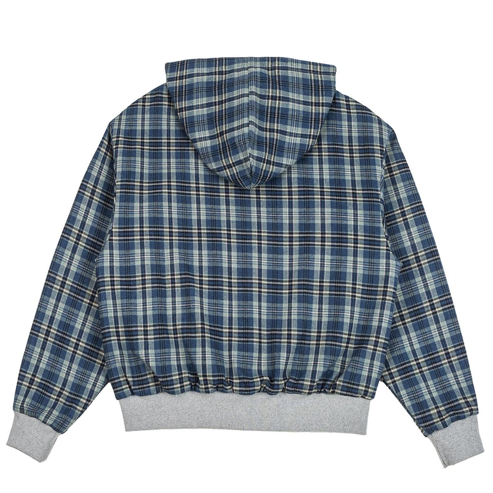 Other Reversible Plaid Hooded Zip Jacket | Grey Fleece Size US L / EU 52-54 / 3 - 3 Thumbnail