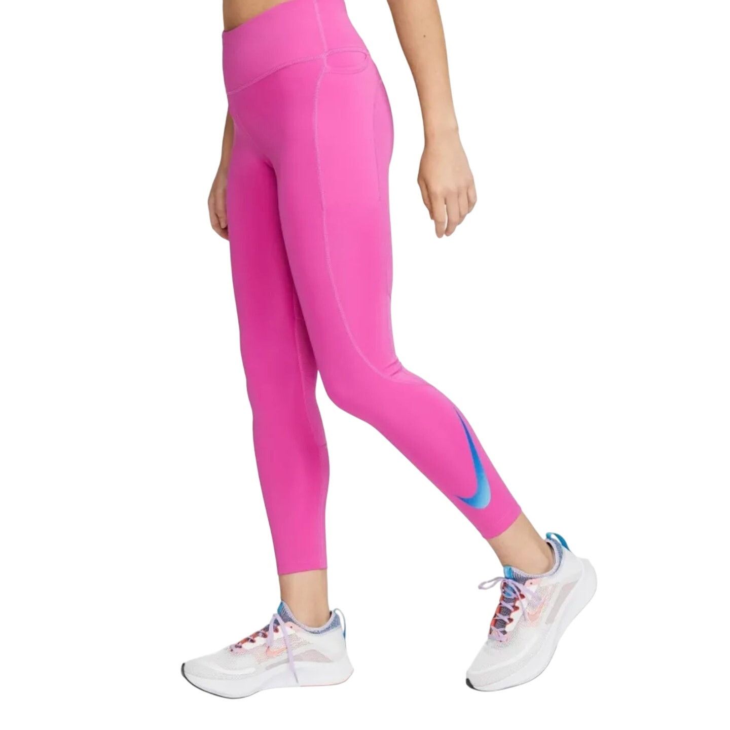 Nike Nike Women's Fast 7/8 Running Leggings in Fuschia, Size XL Size 36" / US 14 / IT 50 - 1 Thumbnail