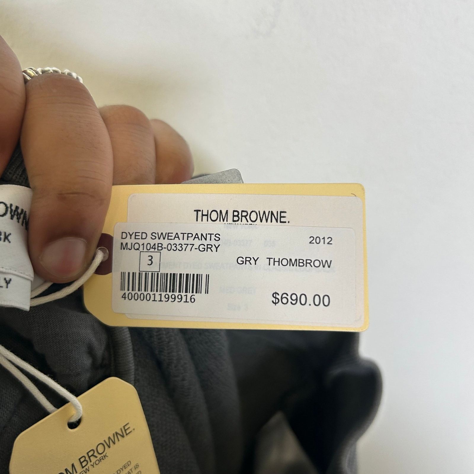 Thom Browne Thom Browne Dark Grey RWB Back Tag Sweatpants Size 3 Size US 32 / EU 48 - 5 Thumbnail