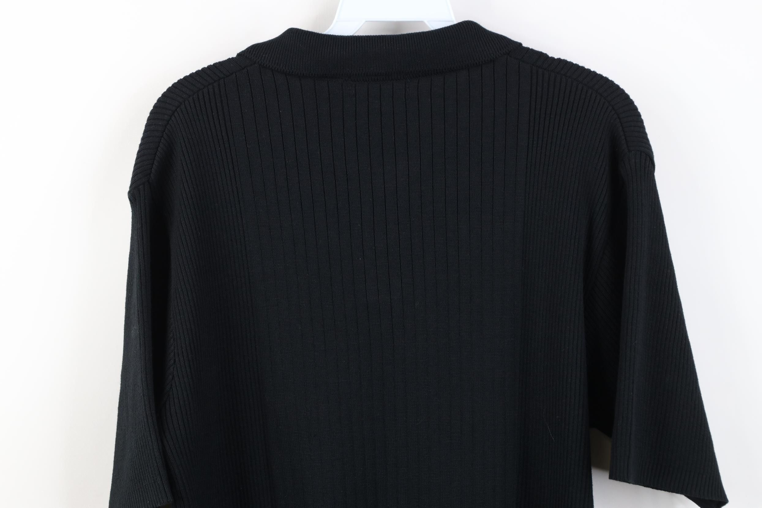 Vintage Vintage 90s Y2K Rockabilly Ribbed Knit Collared Polo Shirt Size US M / EU 48-50 / 2 - 10 Thumbnail
