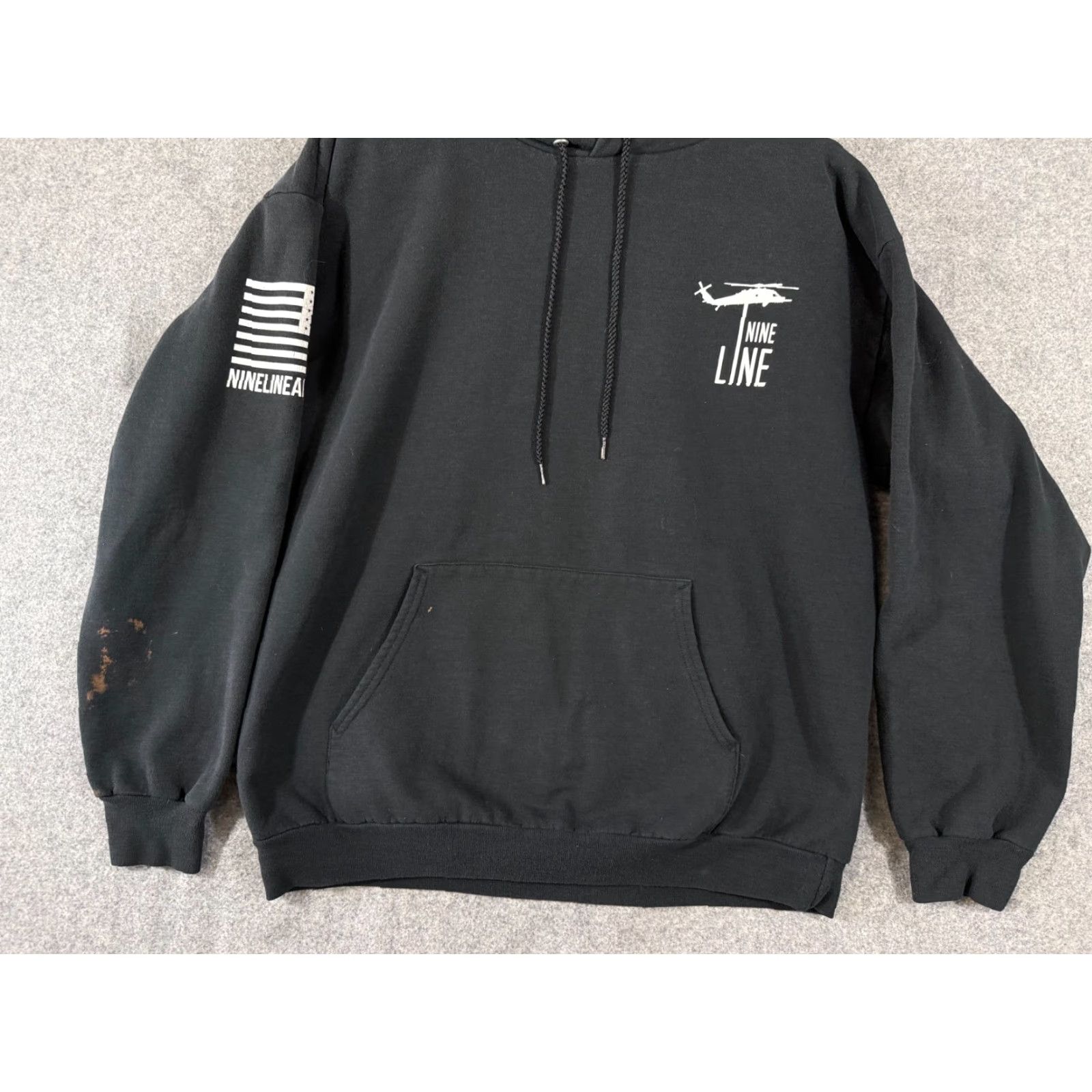 Port & Company Port & Company Nine Line Hoodie Sweatshirt Mens L Black Pullover Drawstring Graphic Logo Pocket Pullover Hooded Patriotic Casual (Vit... wait) Size US L / EU 52-54 / 3 - 4 Thumbnail