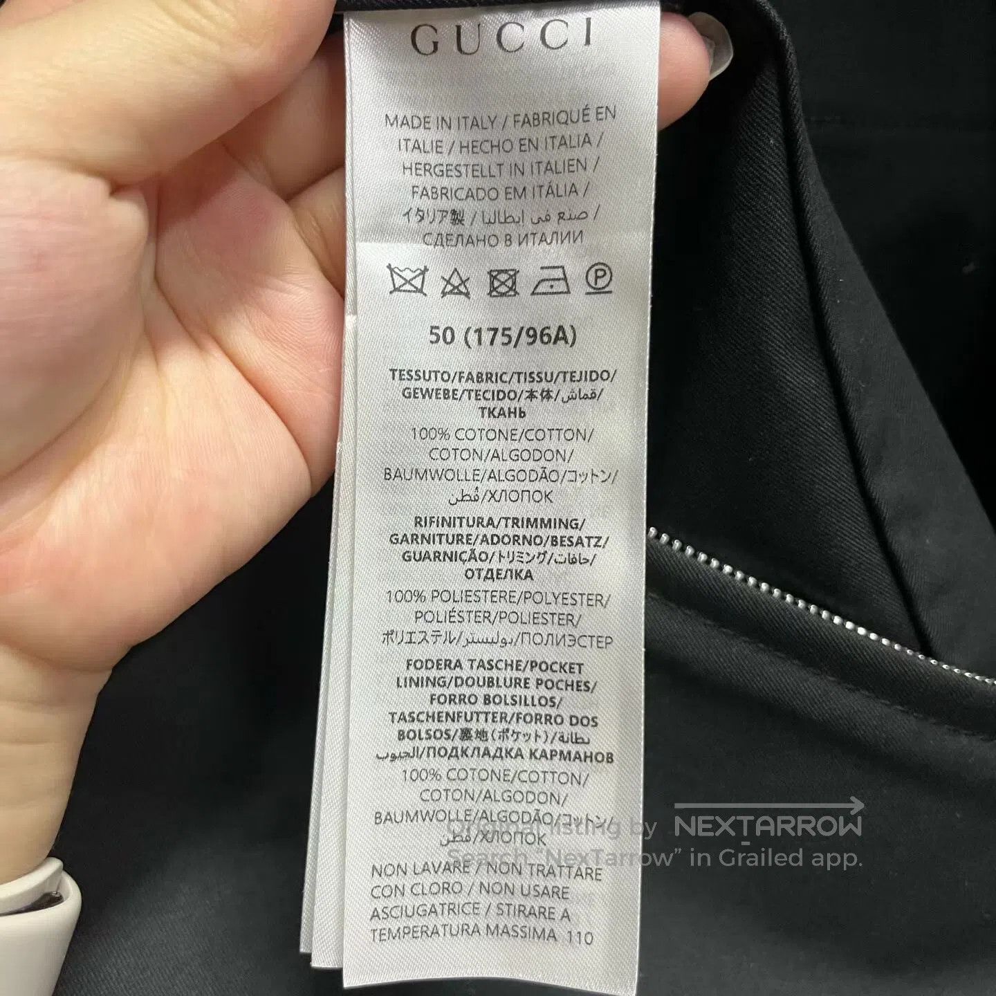 Gucci Guicci Cotton fabric silk jacket with a grid pattern| Size US M / EU 48-50 / 2 - 3 Thumbnail