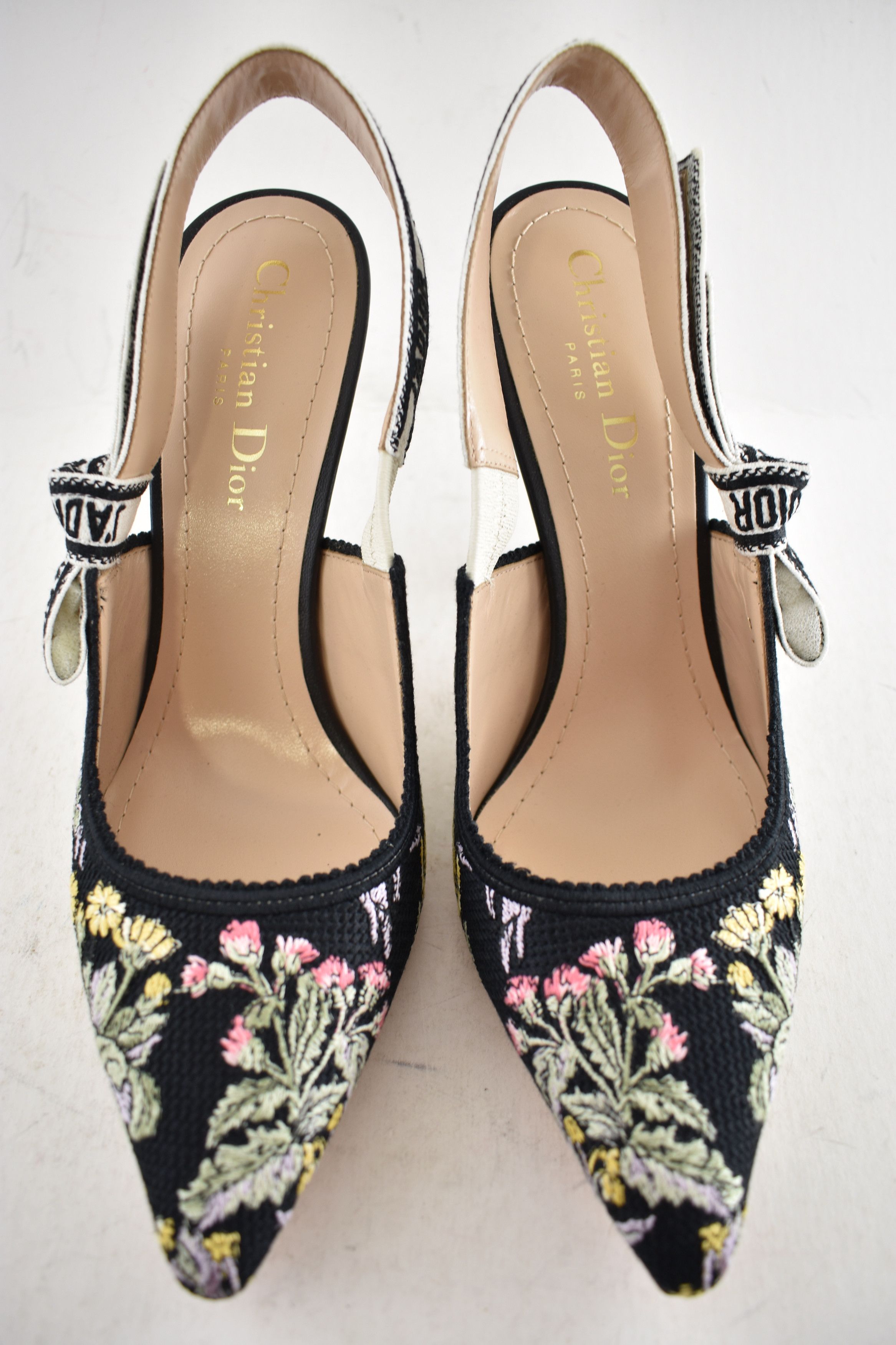 Dior Dior J'adior Chardons Floral Slingback Pump Sandal Heel 38 Size US 8 / IT 38 - 7 Thumbnail