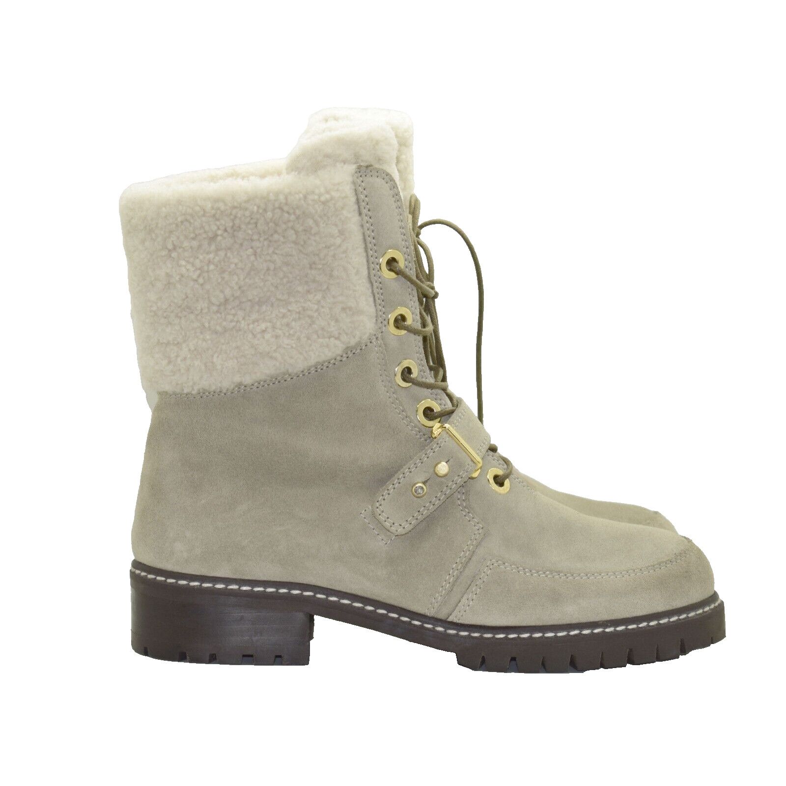 Stuart Weitzman STUART WEITZMAN Ash Suede Faux Fur Lace Up Boot Shoes Size 5 Size US 5 / IT 35 - 2 Thumbnail