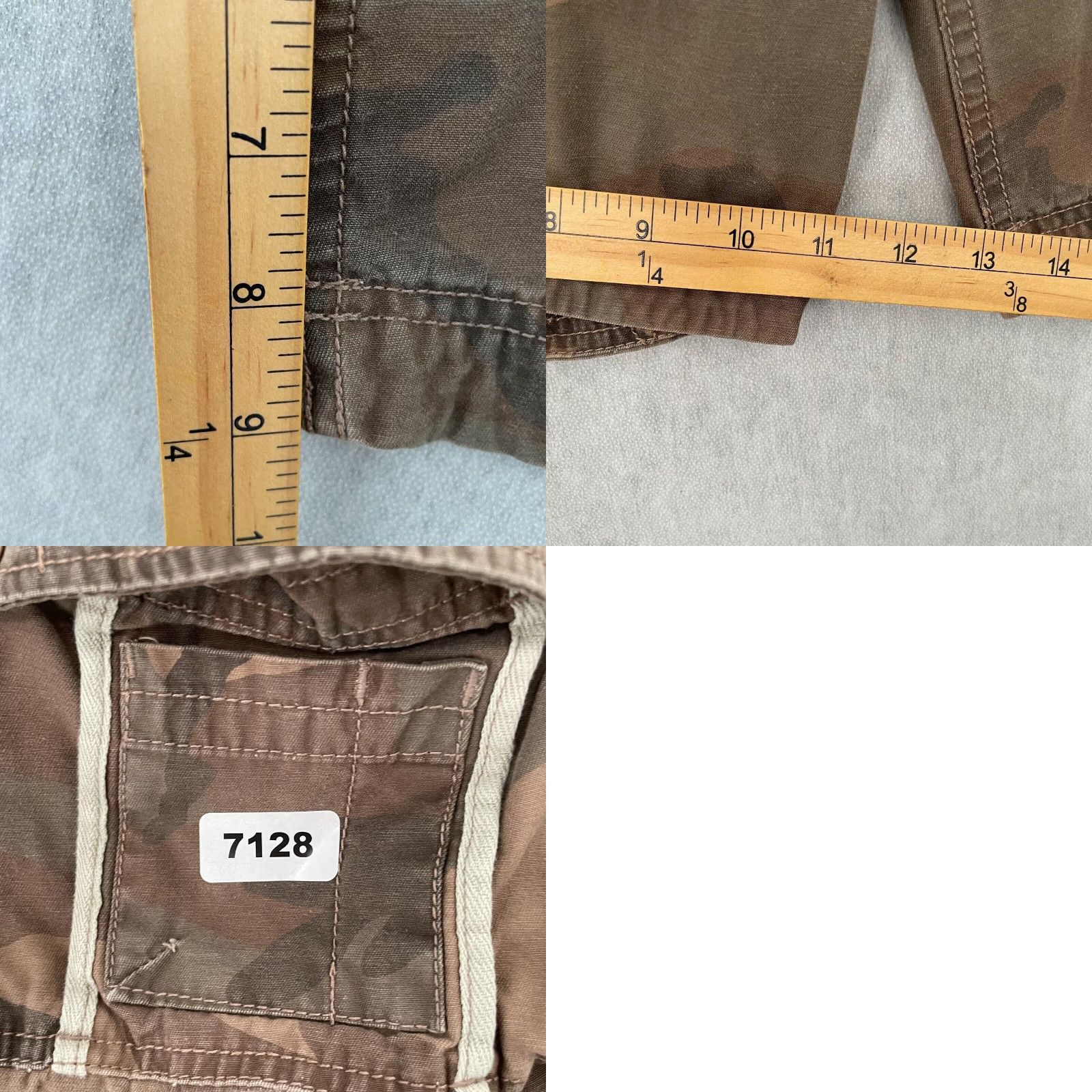 Vintage VINTAGE PACO Men Cargo Shorts 32 Brown Green Camo Cotton Drawstring Pockets Logo Casual Size US 32 / EU 48 - 8 Thumbnail