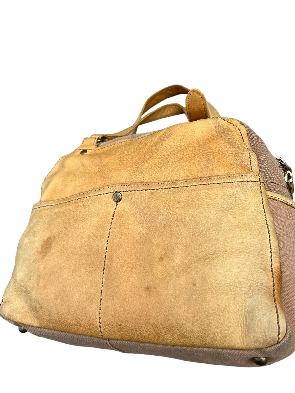 Leather Folna Japan Distressed Sun Faded Patina Leather Bag Size ONE SIZE - 9 Thumbnail