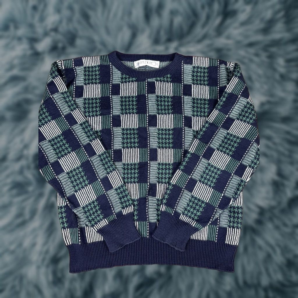 Jantzen VINTAGE Jantzen Sweater Crewneck Mens L Green USA Size US L / EU 52-54 / 3 - 1 Thumbnail