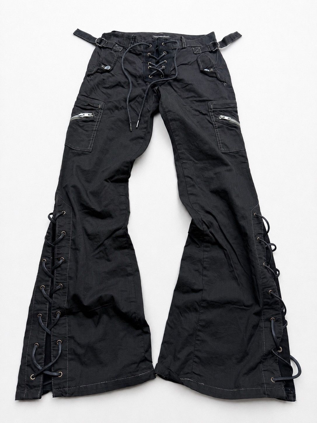 Japanese Brand Tornado Mart Lace up flare cargo pants Size US 28 / EU 44 - 1 Thumbnail