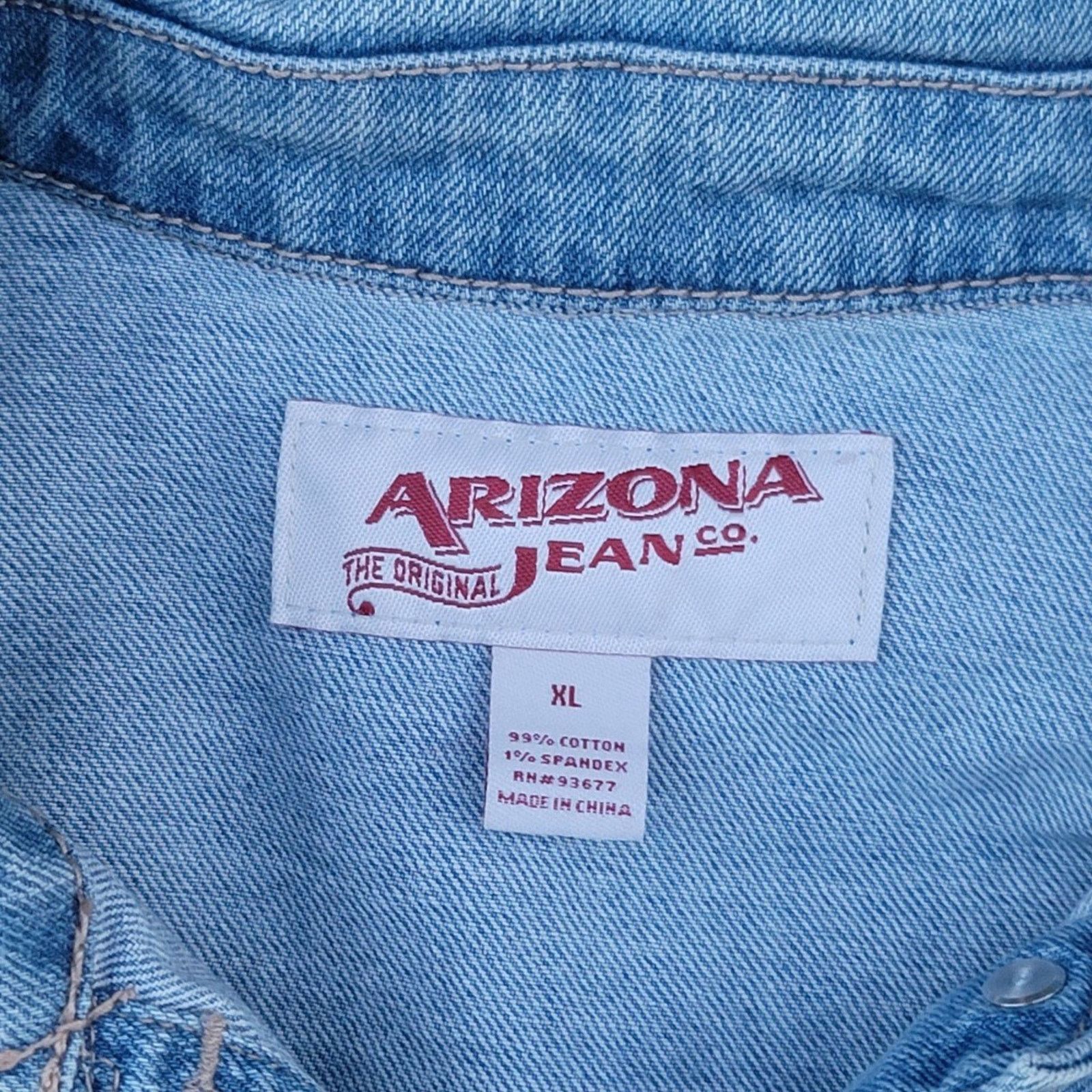 Arizona Jean Co. Arizona Jean Co Distressed Embroidered Roses Denim Jacket Size XL / US 12-14 / IT 48-50 - 9 Thumbnail