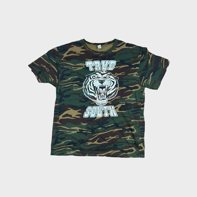Vintage Vintage Men's T-Shirt | True South Tiger Camo | Large Size US L / EU 52-54 / 3 - 1 Thumbnail