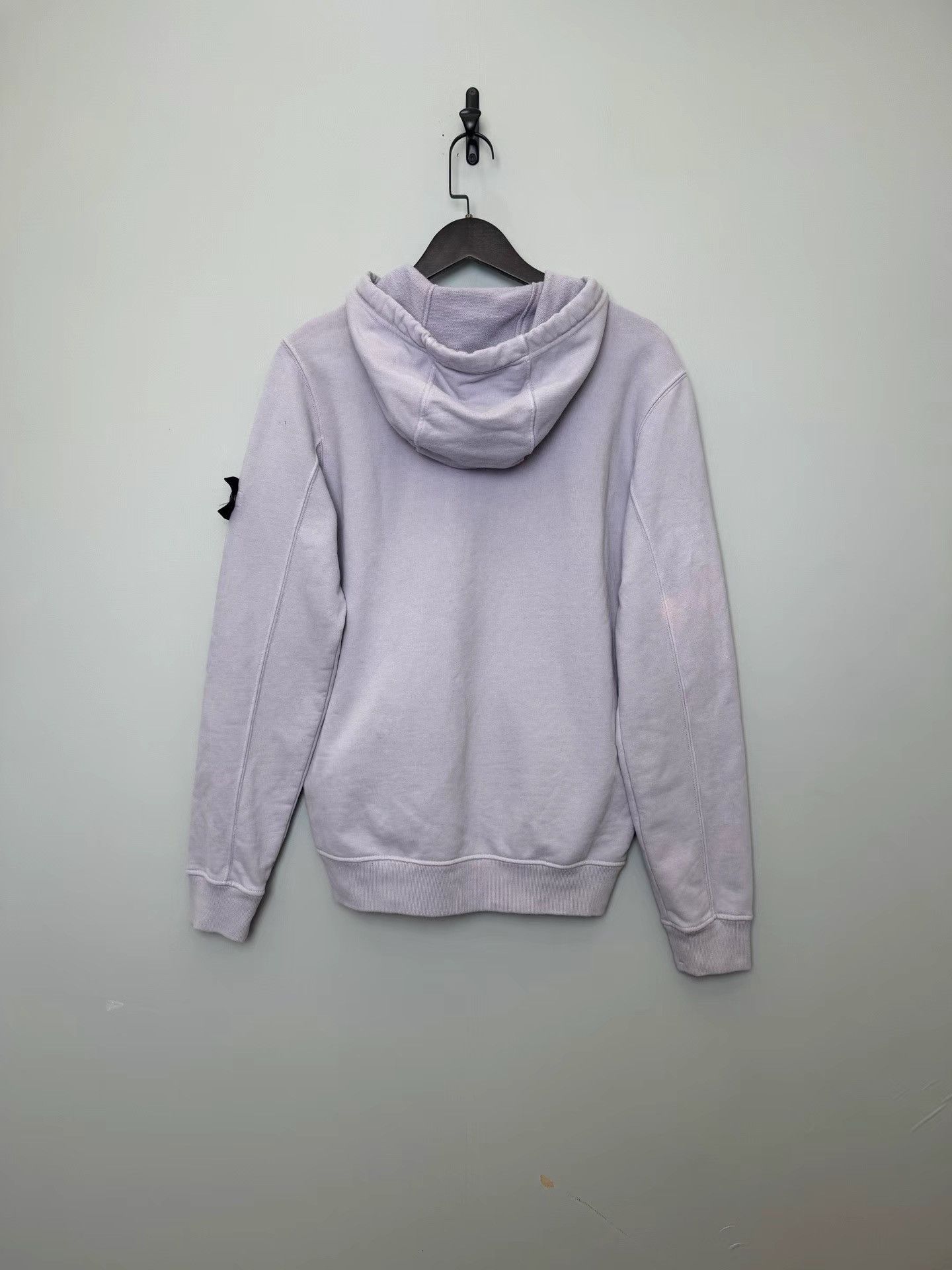 Stone Island Stone Island Black Logo Sleeve Zip-up Lilac Hoodie K36 Size US M / EU 48-50 / 2 - 2 Thumbnail
