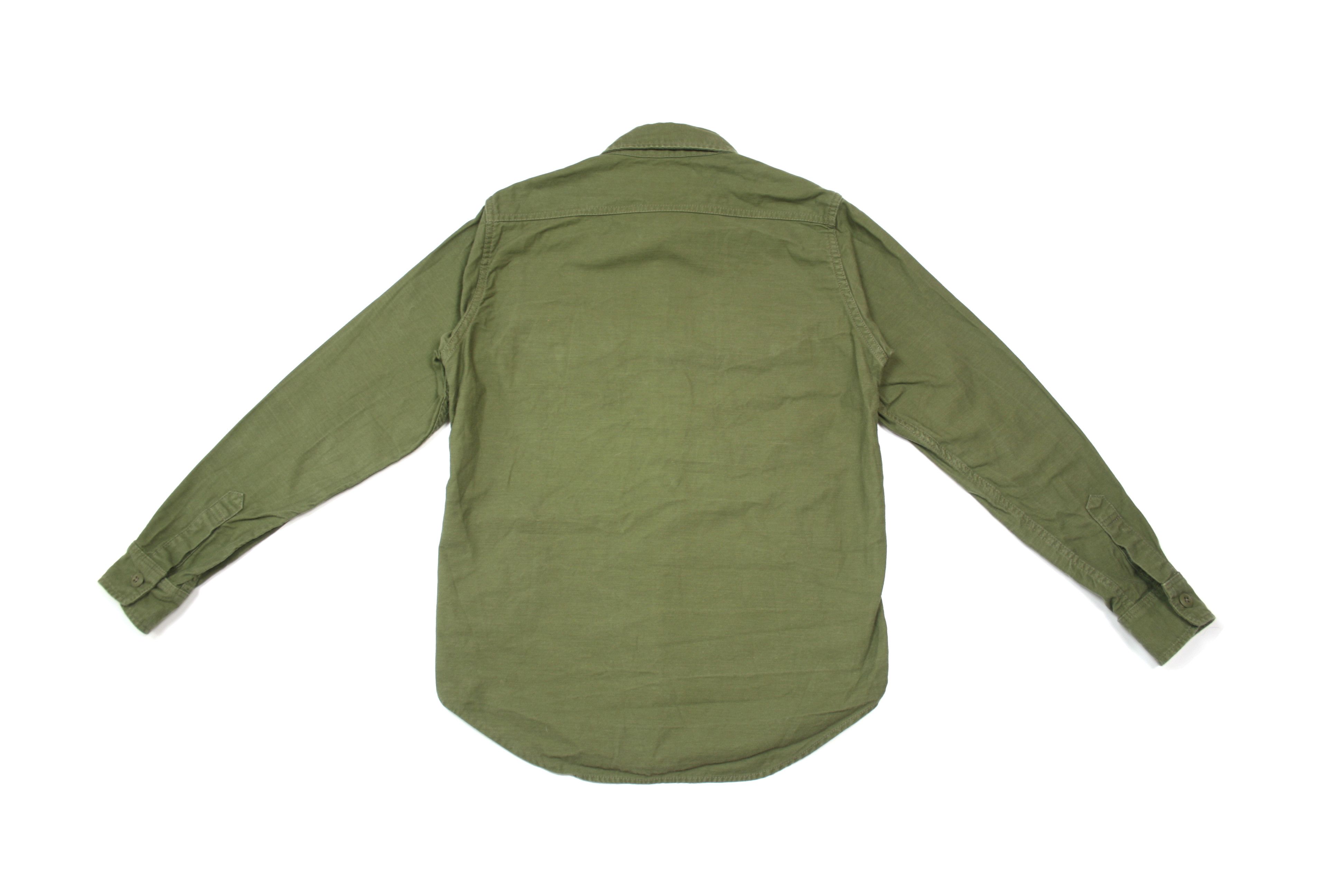 Iron Heart IHSH-328-GRN - 7oz Back Satin Military CPO Shirt Green Size US S / EU 44-46 / 1 - 2 Thumbnail
