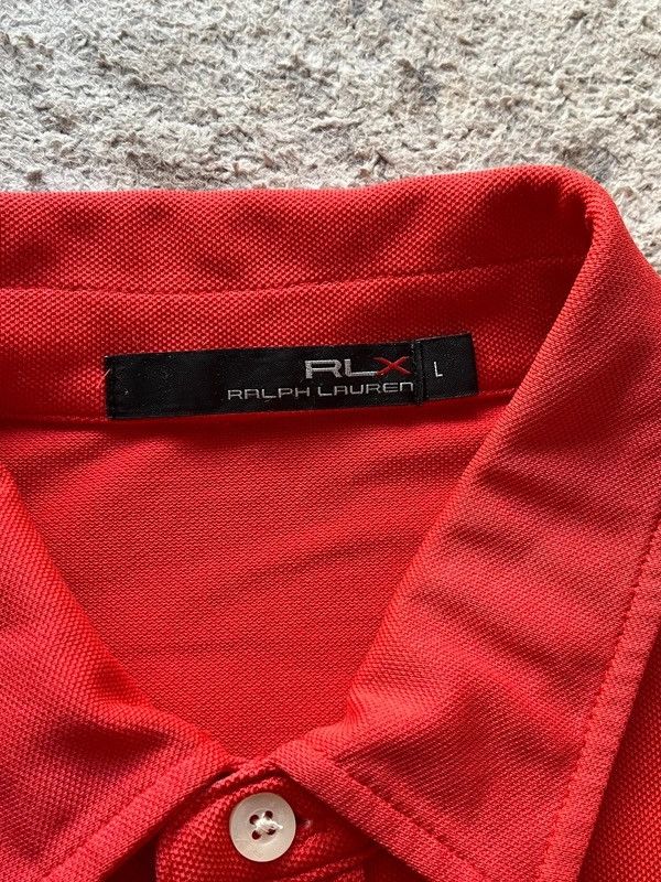 Polo Ralph Lauren RLX Polo Ralph Lauren Golf Sz L Red Rare Polo Shirt Size US L / EU 52-54 / 3 - 8 Thumbnail