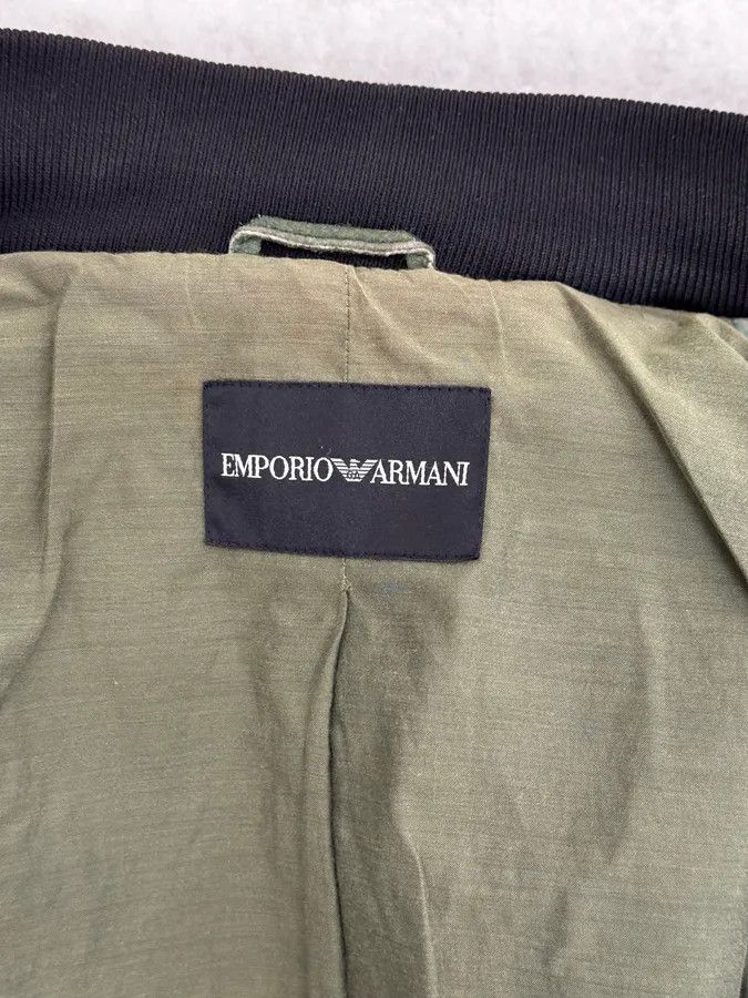Emporio Armani SS2007 Emporio Armani Green & Black Suede Leather Biker Jacket Size US S / EU 44-46 / 1 - 12 Thumbnail