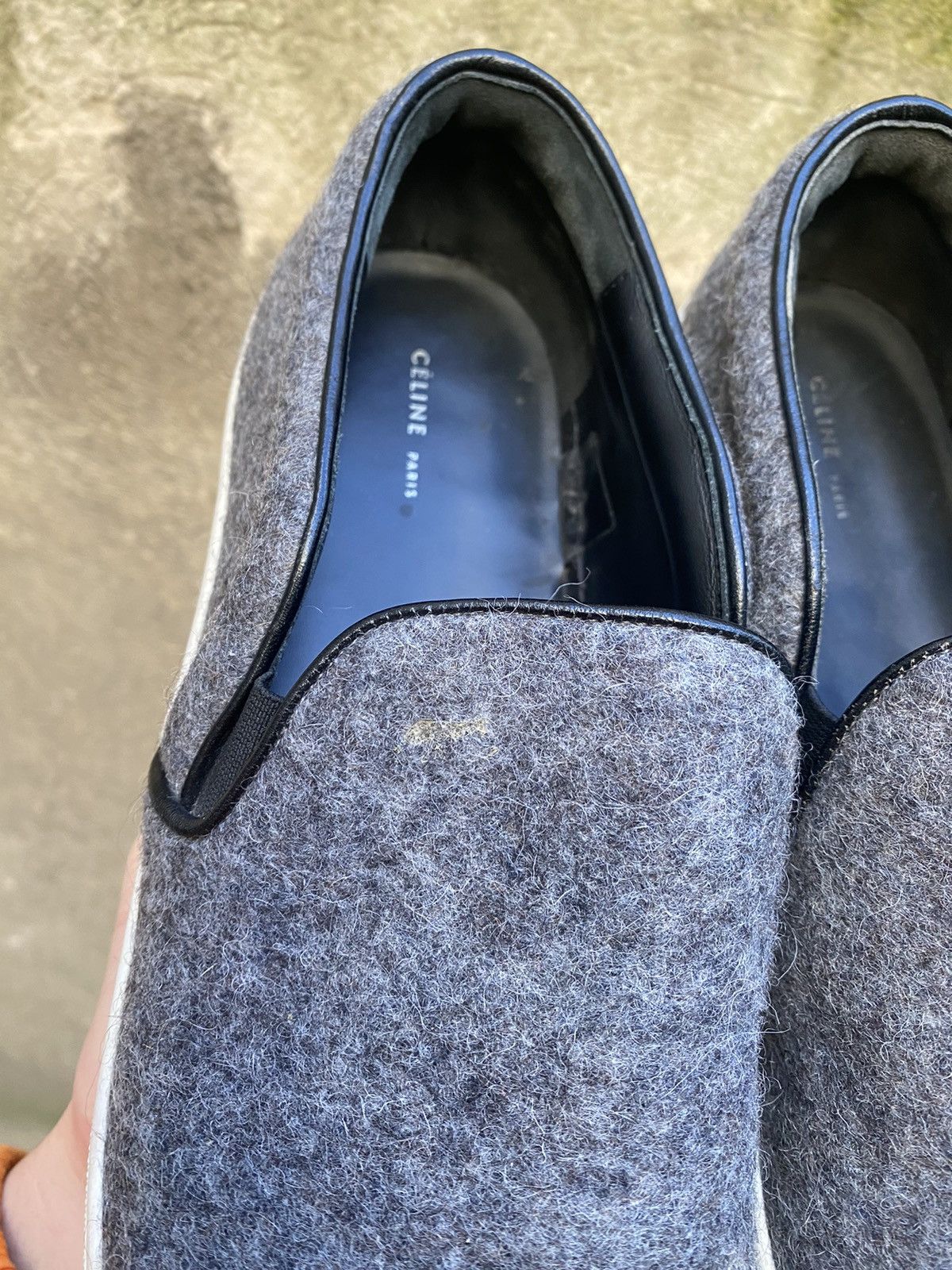 Celine Celine Wool Leather Slip On Sneakers Size US 10 / EU 43 - 3 Thumbnail