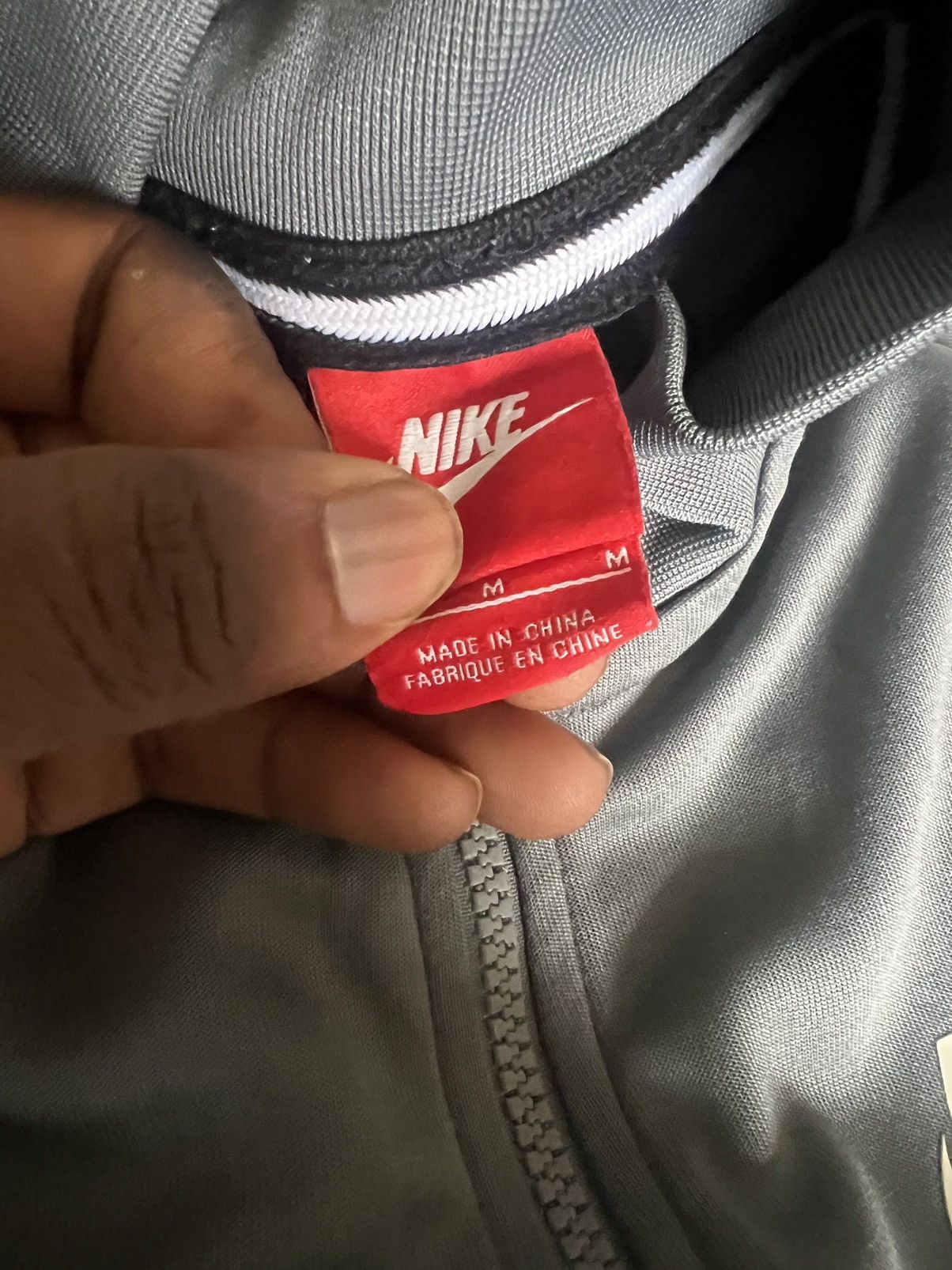 Nike Nike Grey White Full Zip Track Jacket Size US M / EU 48-50 / 2 - 5 Thumbnail