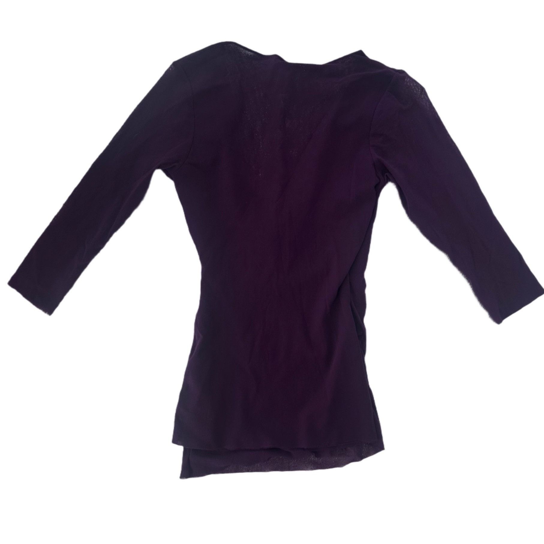 Other Sweet Pea Top by Stacy Frati Sheer Deep Ruched Wrap Purple Size M / US 6-8 / IT 42-44 - 6 Thumbnail