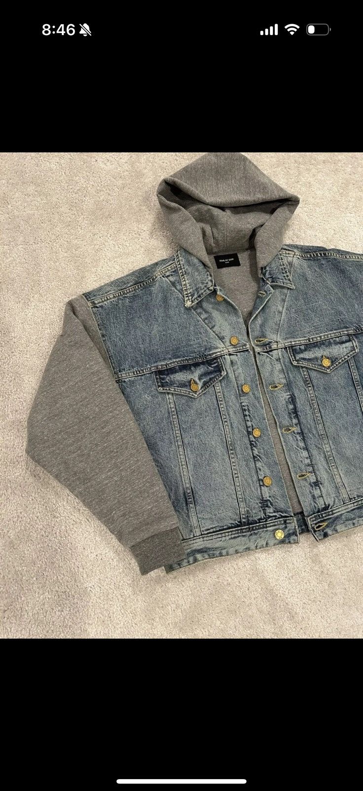 Fear of God Fear Of God Denim Hoodie 5th Collection Size US M / EU 48-50 / 2 - 2 Thumbnail