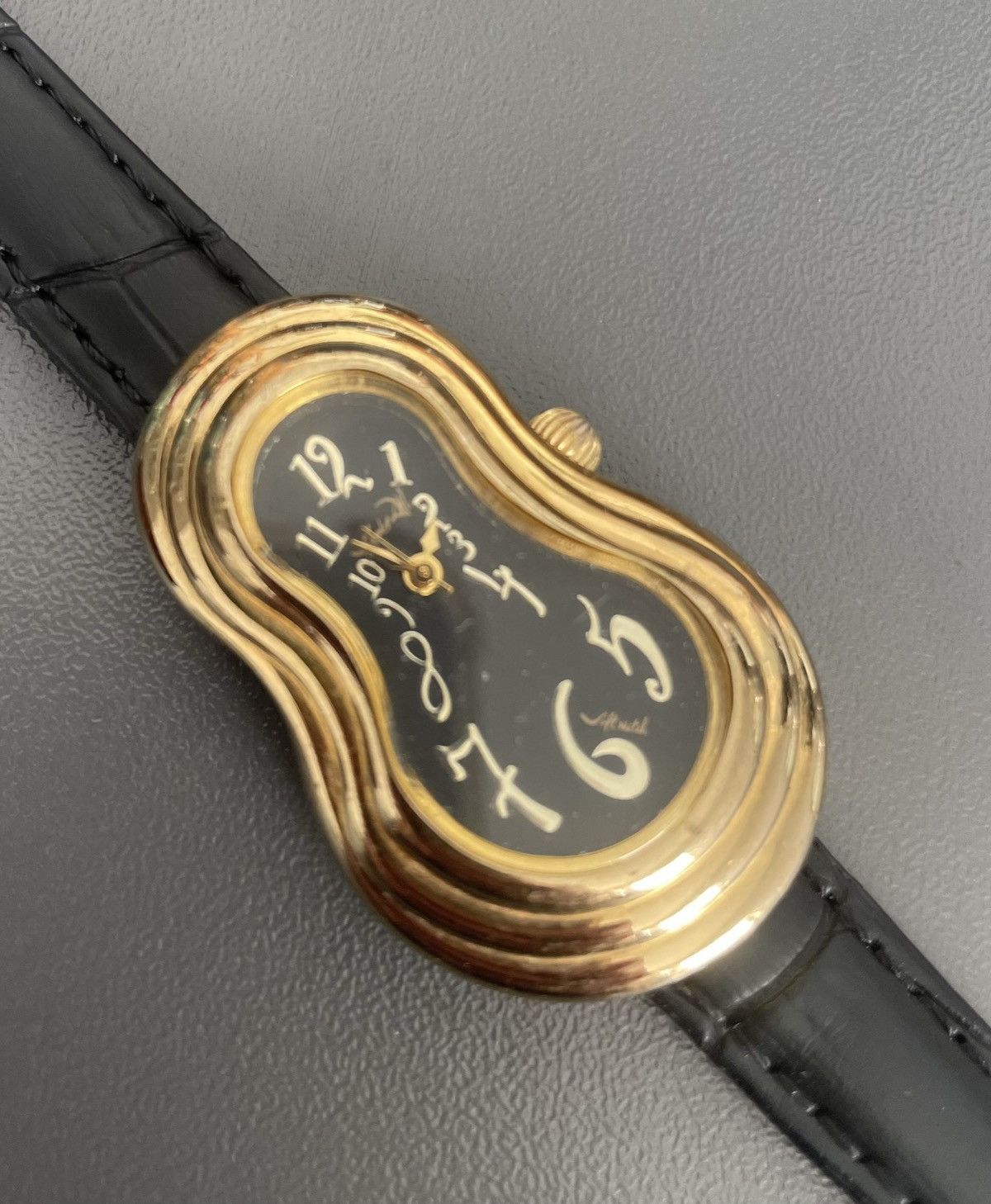 Vintage Demart Unique Salvador Dali Soft watch Unisex Gold