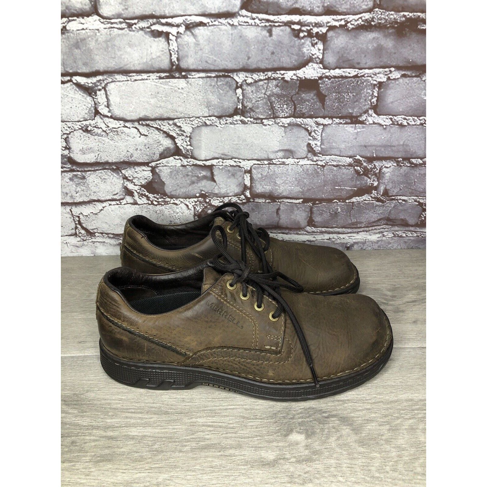 Merrell Merrell Brown Leather World Rambler Lace Up Casual Shoes Men Size US 9 / EU 42 - 13 Thumbnail