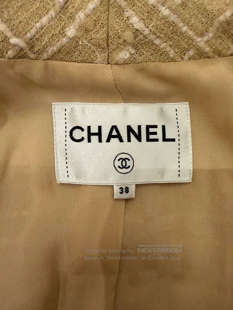 Chanel Chanel 19S beach series gold plaid suit jacket Size XS / US 0-2 / IT 36-38 - 3 Thumbnail
