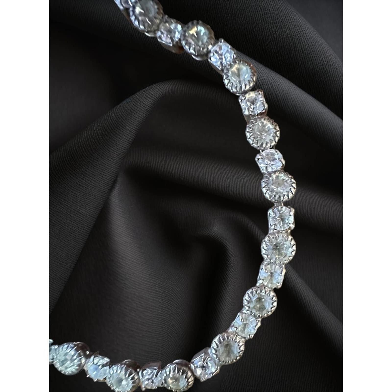 Vintage Vintage Rhinestone Necklace and Bracelet Set Size ONE SIZE - 7 Thumbnail