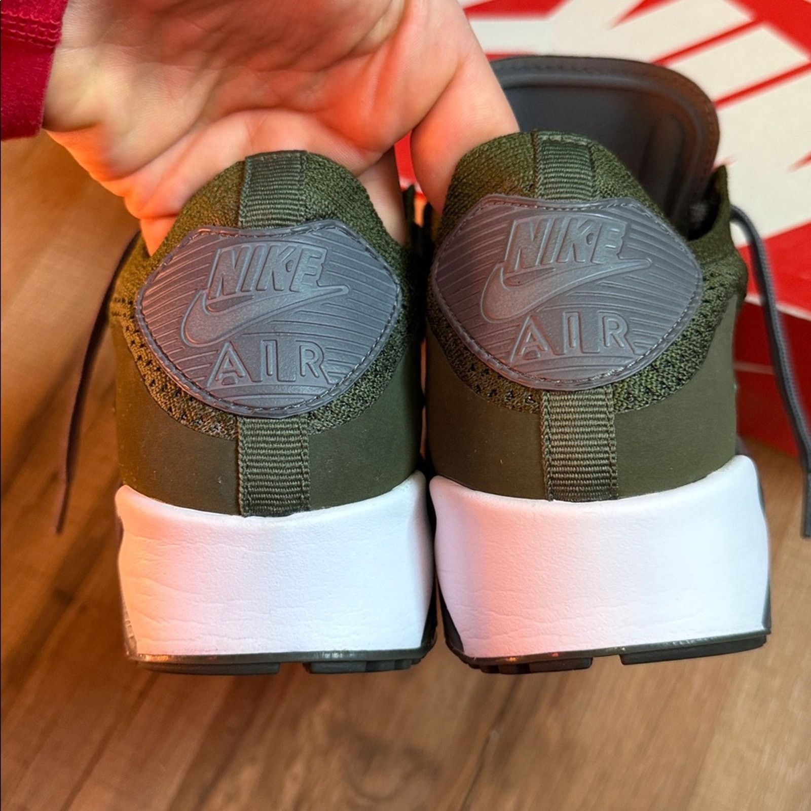 Nike 2016 Nike Air Max 90 Ultra 2.0 Flyknit 'Rough Olive Green' Size US 9 / EU 42 - 6 Thumbnail