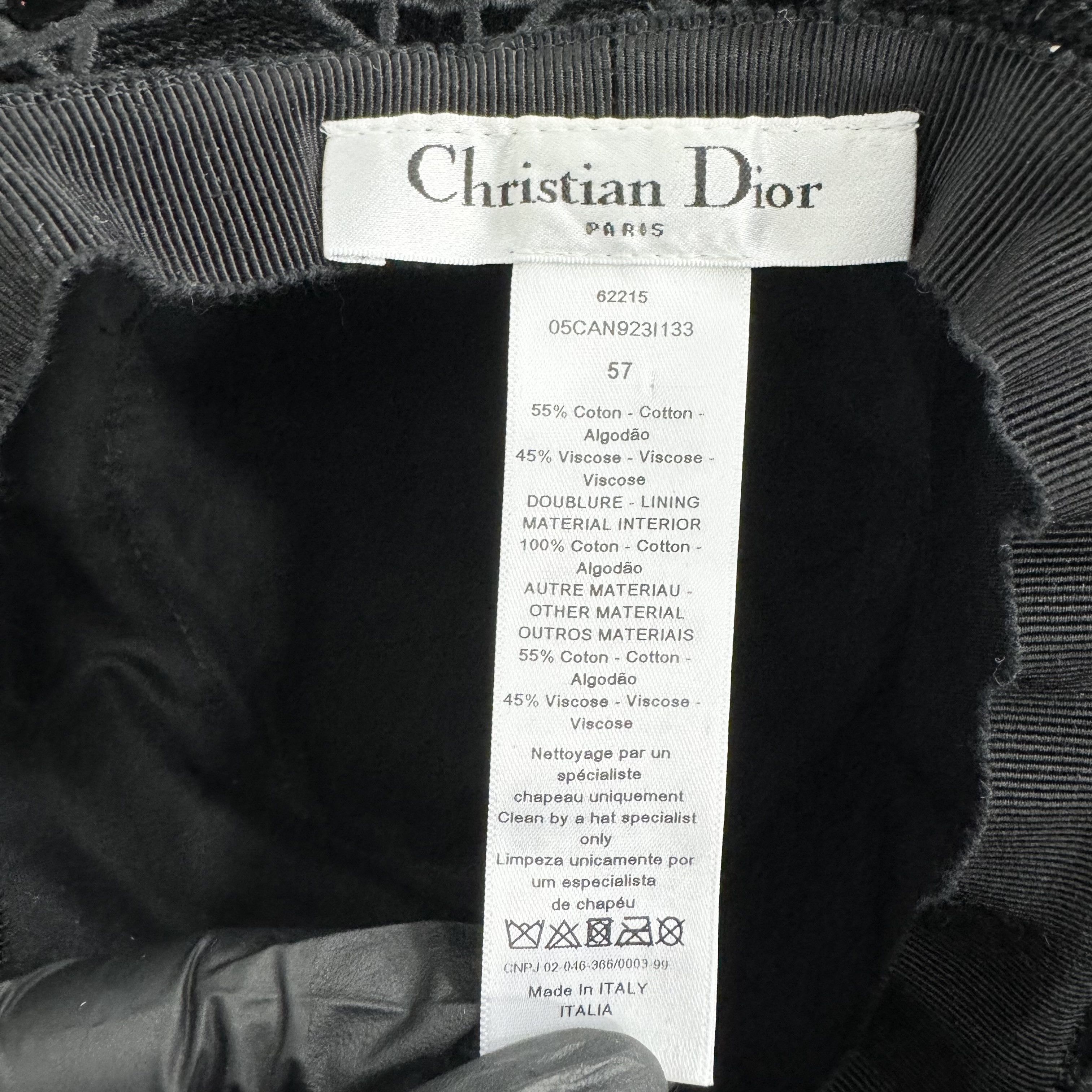 Dior Dior Cannage Small Brim Bucket Hat In Black RRP £895 Size ONE SIZE - 4 Thumbnail