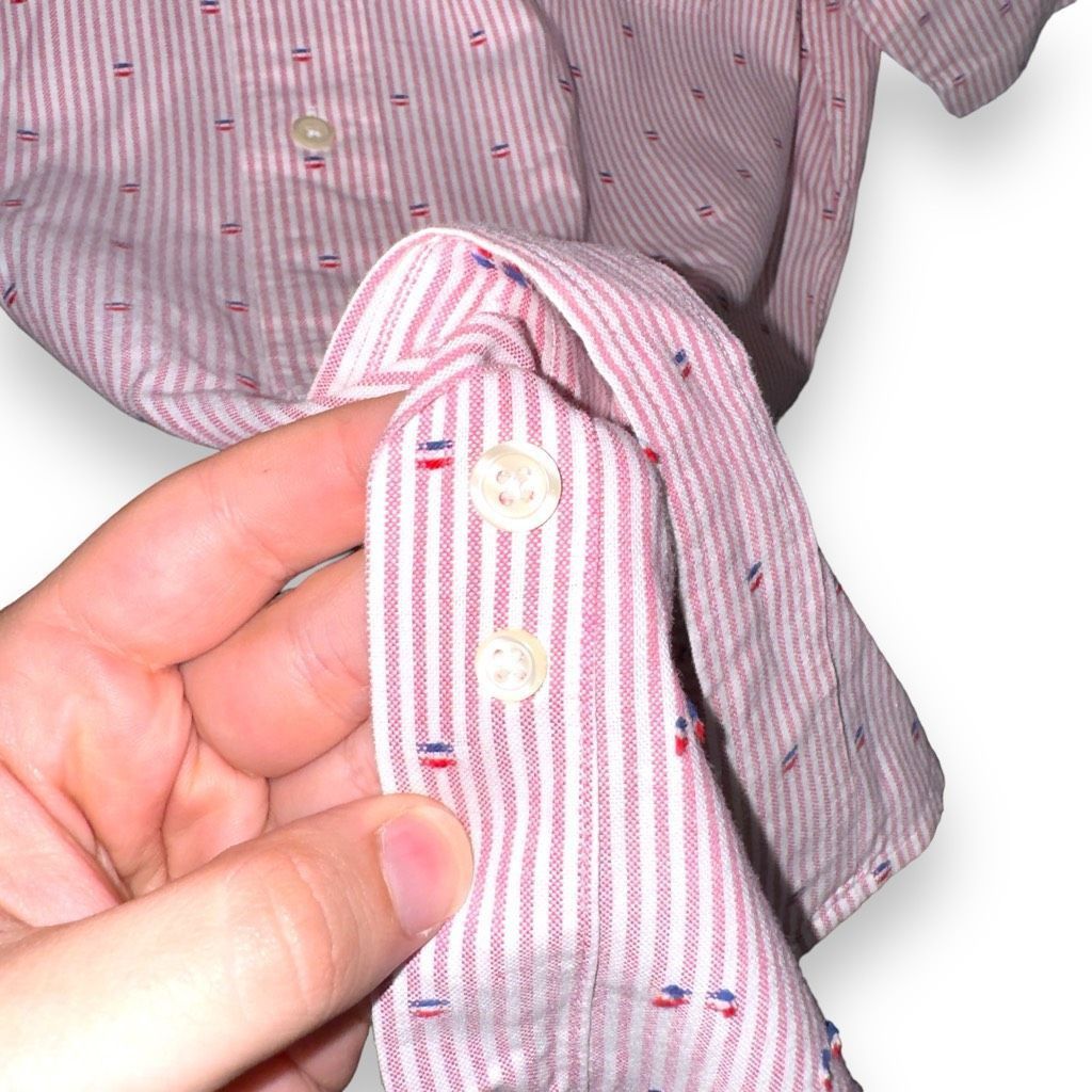 Brooks Brothers Brooks Brothers Red & White Striped Regent S/S Oxford Shirt L Size US L / EU 52-54 / 3 - 6 Thumbnail