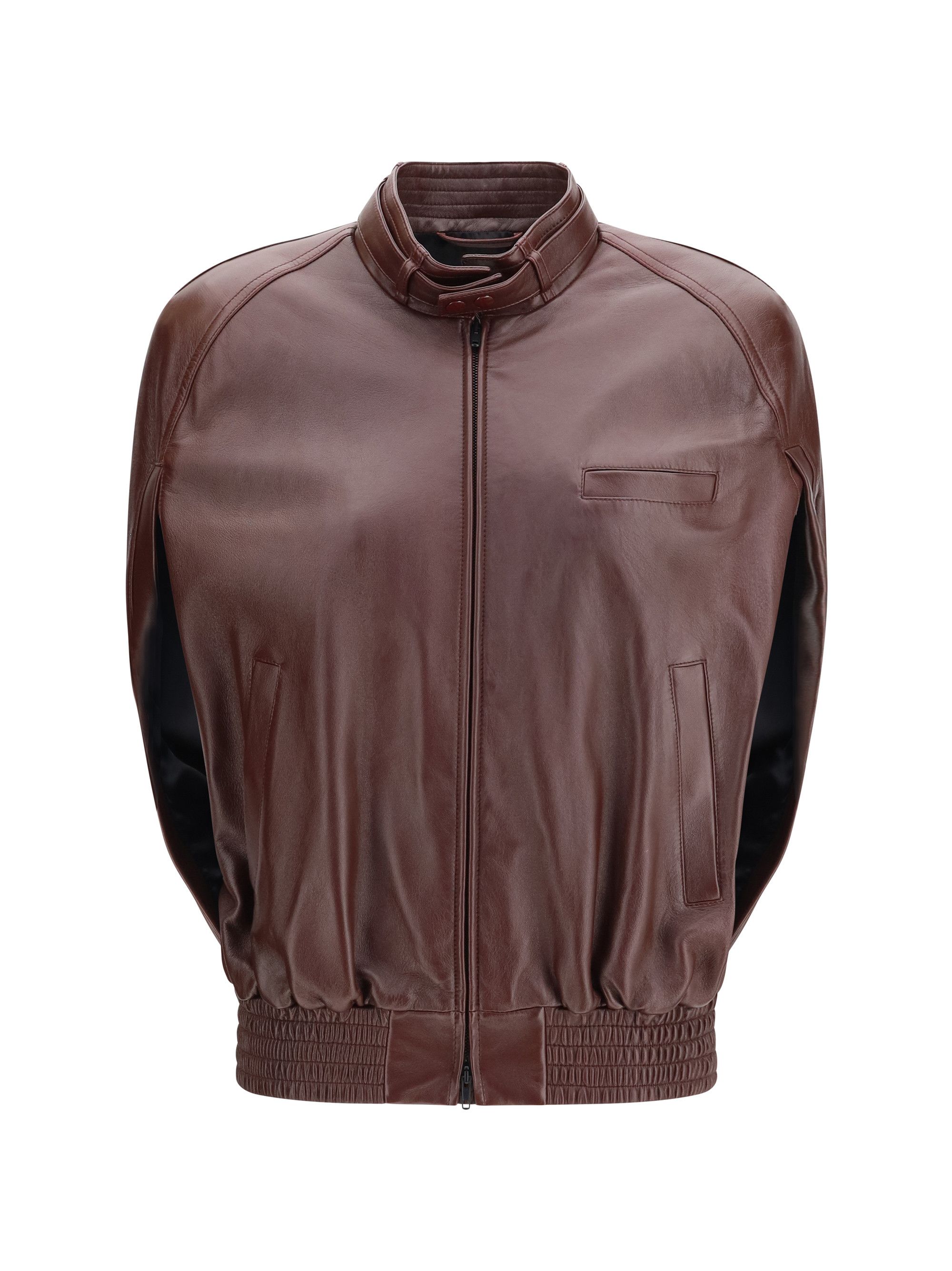 Phoebe Philo Leather cropped Bomber Jacket Size M / US 6-8 / IT 42-44 - 1 Thumbnail