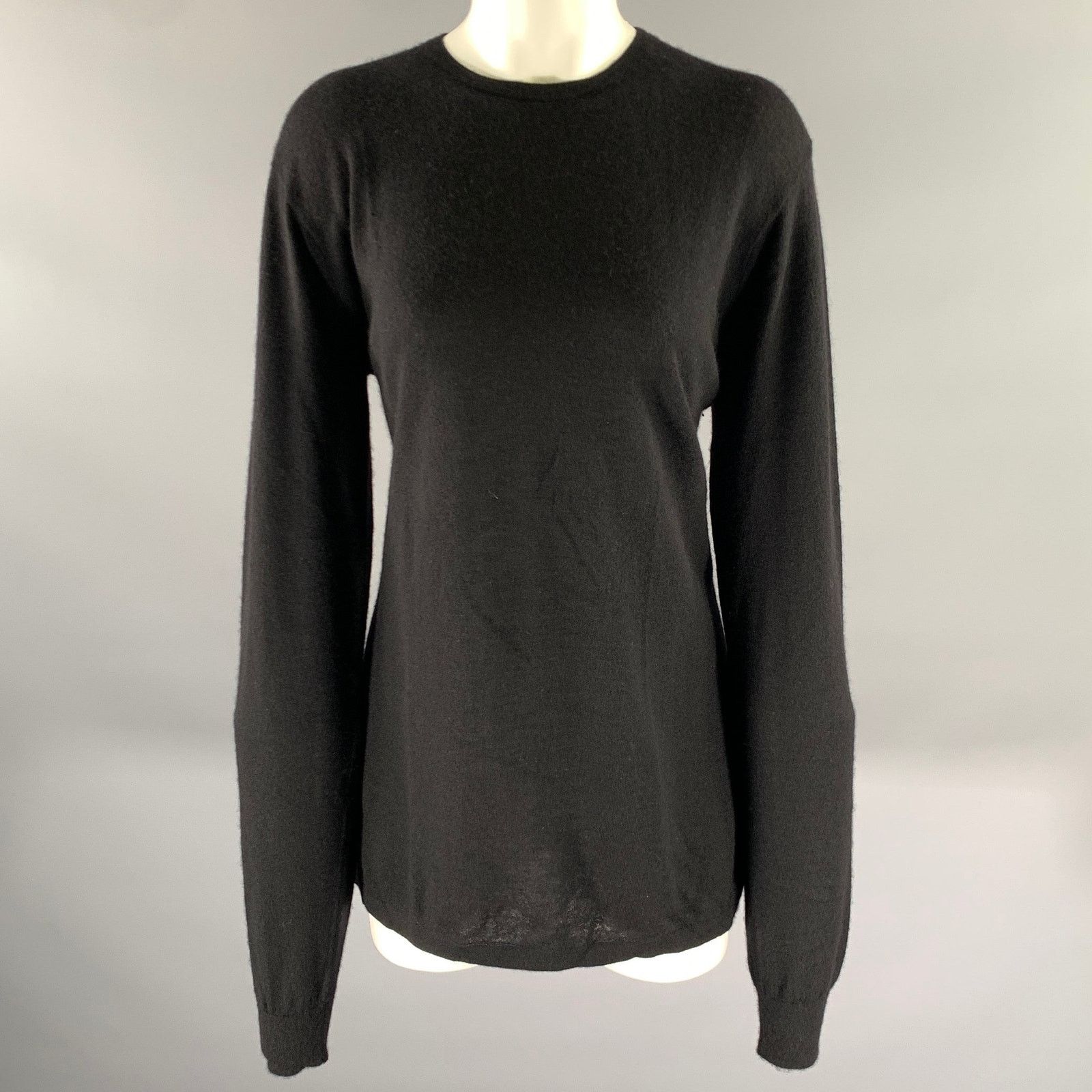 Other FRENCKENBERGER M Black Cashmere Pull On Crewneck Sweater Size M / US 6-8 / IT 42-44 - 1 Thumbnail