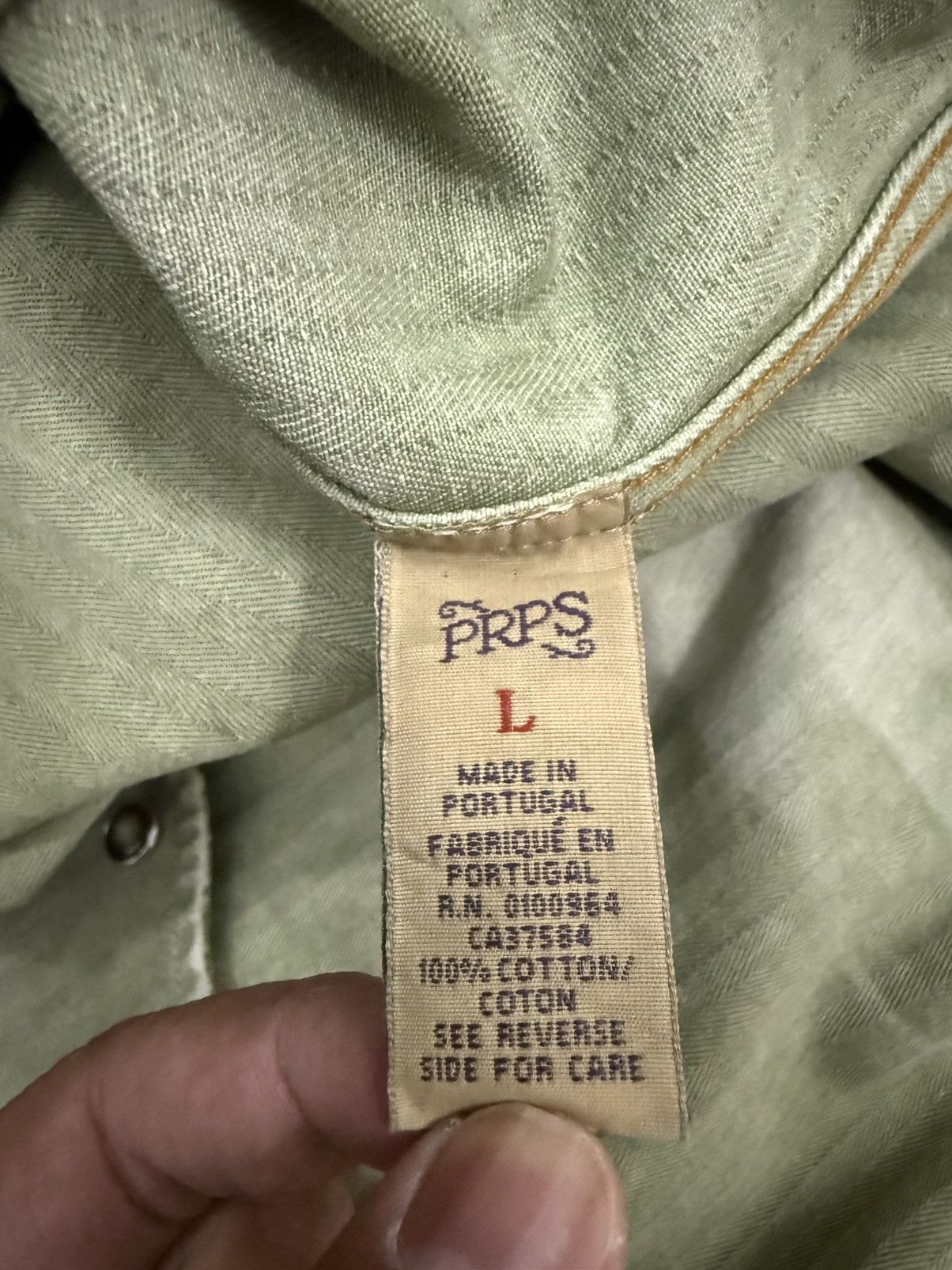 Prps PRPS Washed Western Pearl Snap Button Size US XL / EU 56 / 4 - 7 Thumbnail