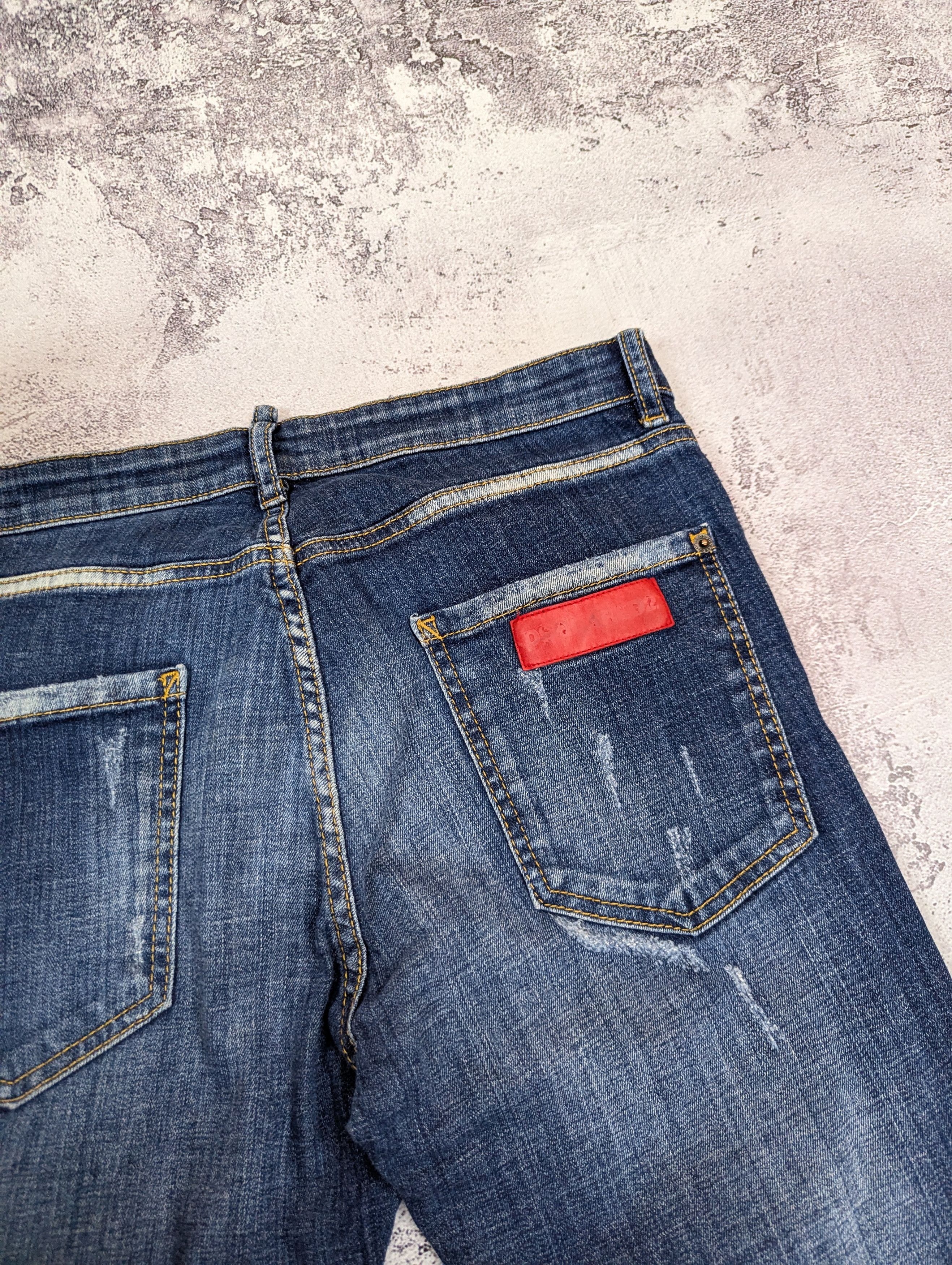 Dsquared2 Dsquared2 Skinny Dan Distressed Jeans Size US 33 - 19 Thumbnail