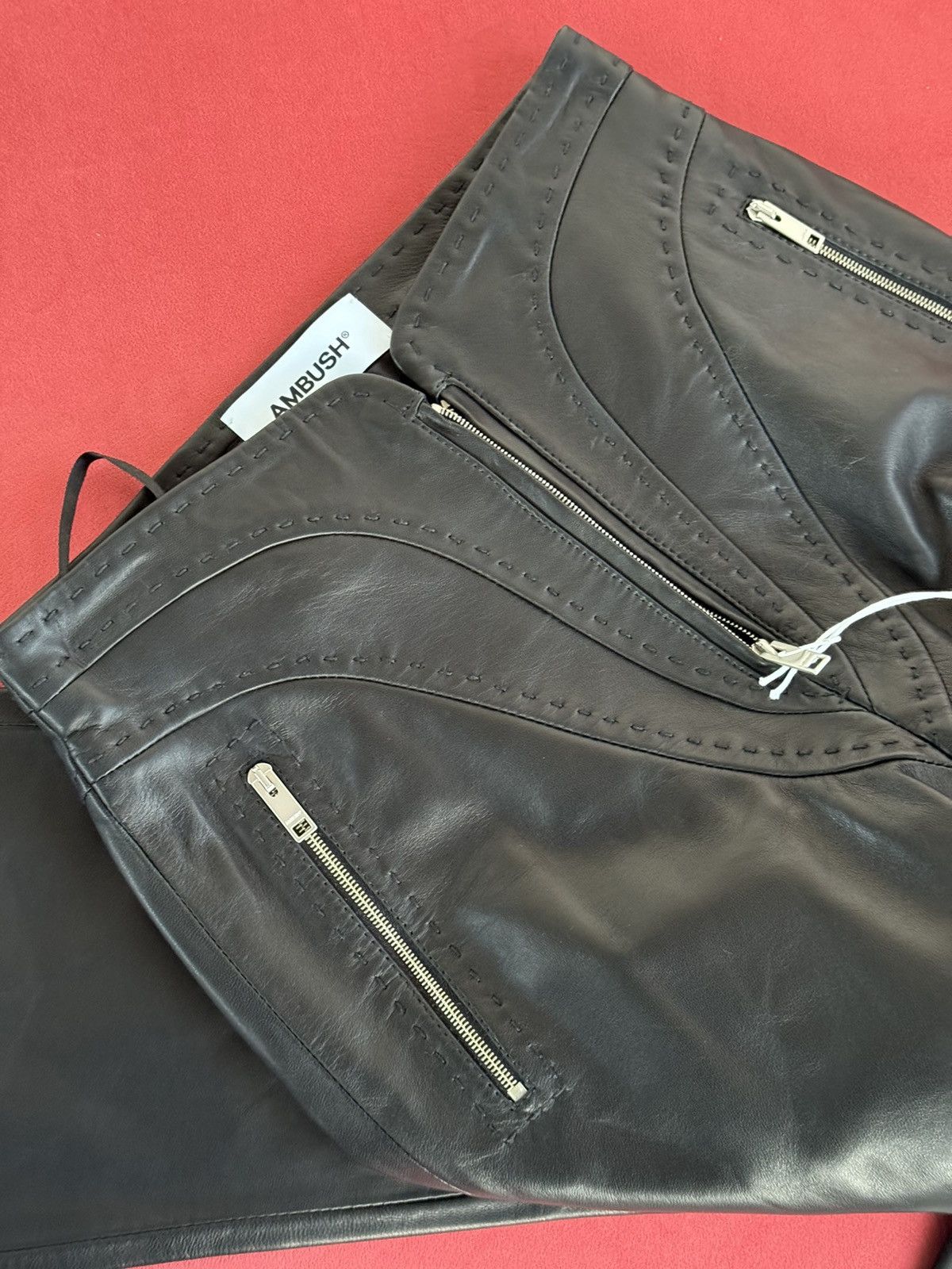 Ambush Design New Ambush flared leather trousers, size XS, 38 IT Size 26" / US 2 / IT 38 - 10 Thumbnail