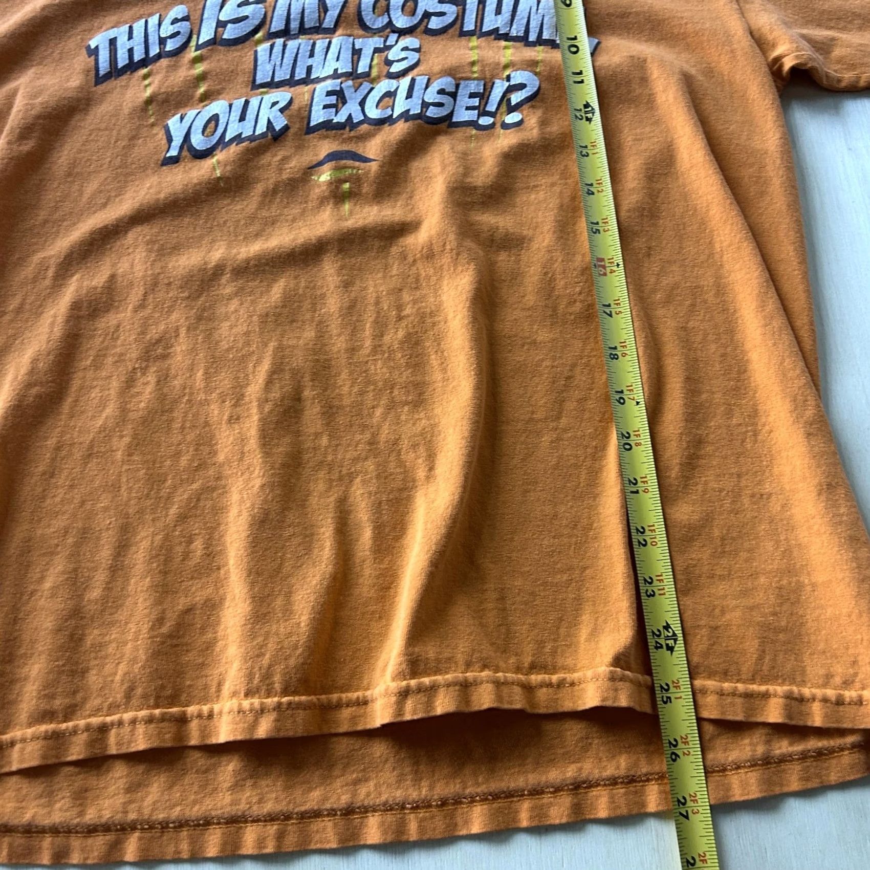 Vintage Y2K This Is My Costume Whats Your Excuse Shirt Mens Medium Orange Halloween Tee Size US M / EU 48-50 / 2 - 5 Thumbnail