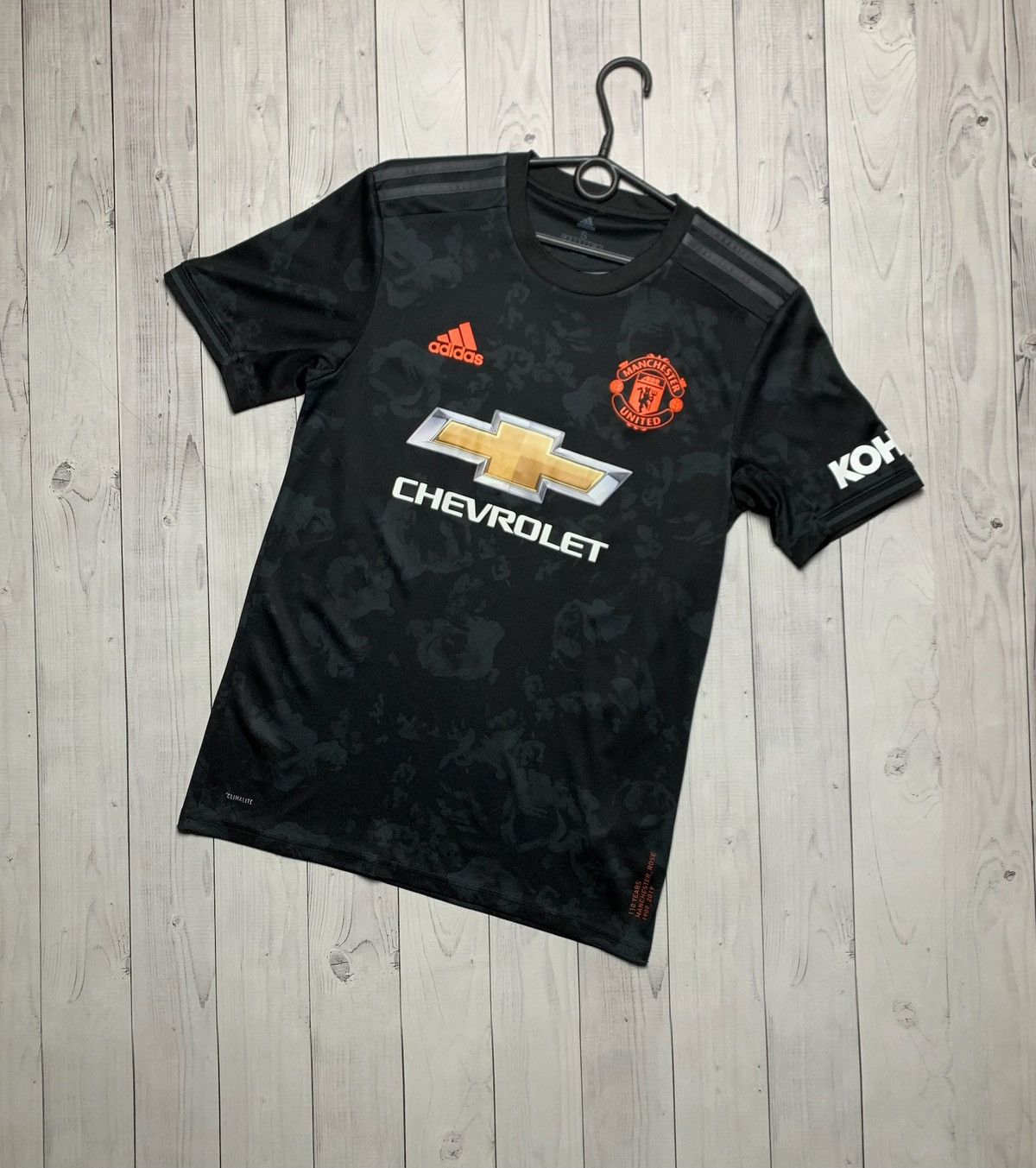 Vintage adidas Manchester United black Soccer jersey S
