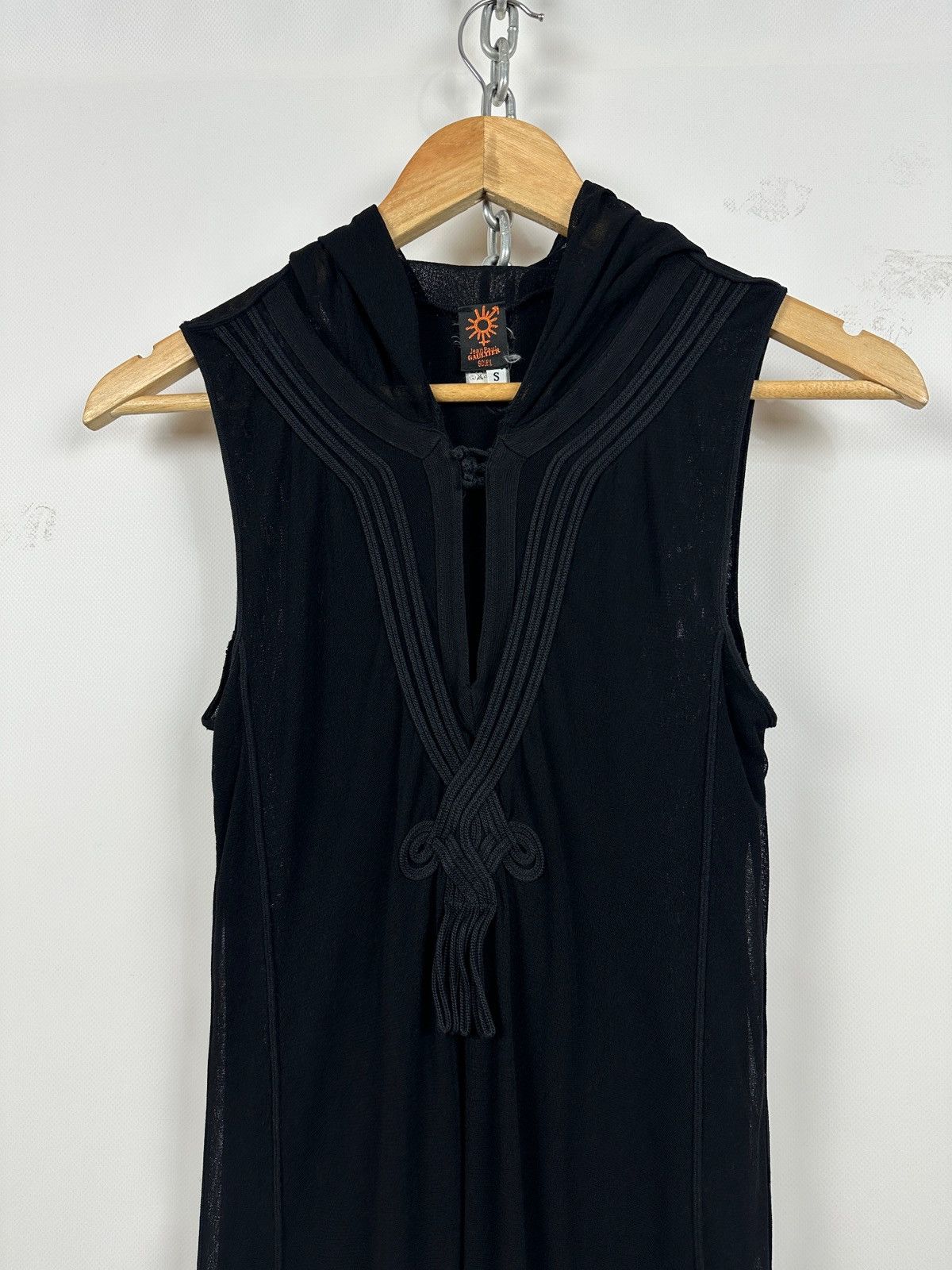 Jean Paul Gaultier Vintage Jean Paul Gaultier Black Gothic Mesh Hood Maxi Dress Size S / US 4 / IT 40 - 6 Thumbnail