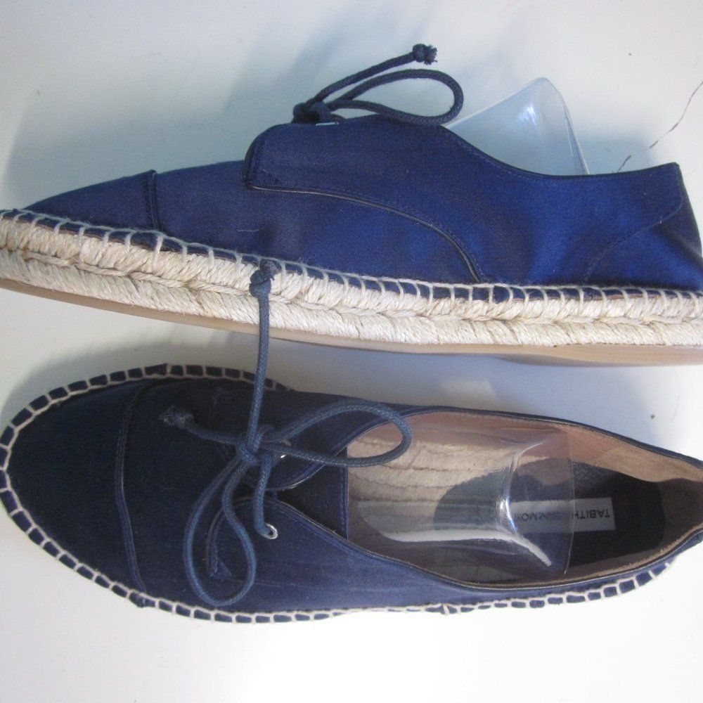 Tabitha Simmons Tabitha Simmons Blue Satin Espadrilles 38 7.5 Size US 7.5 / IT 37.5 - 1 Thumbnail