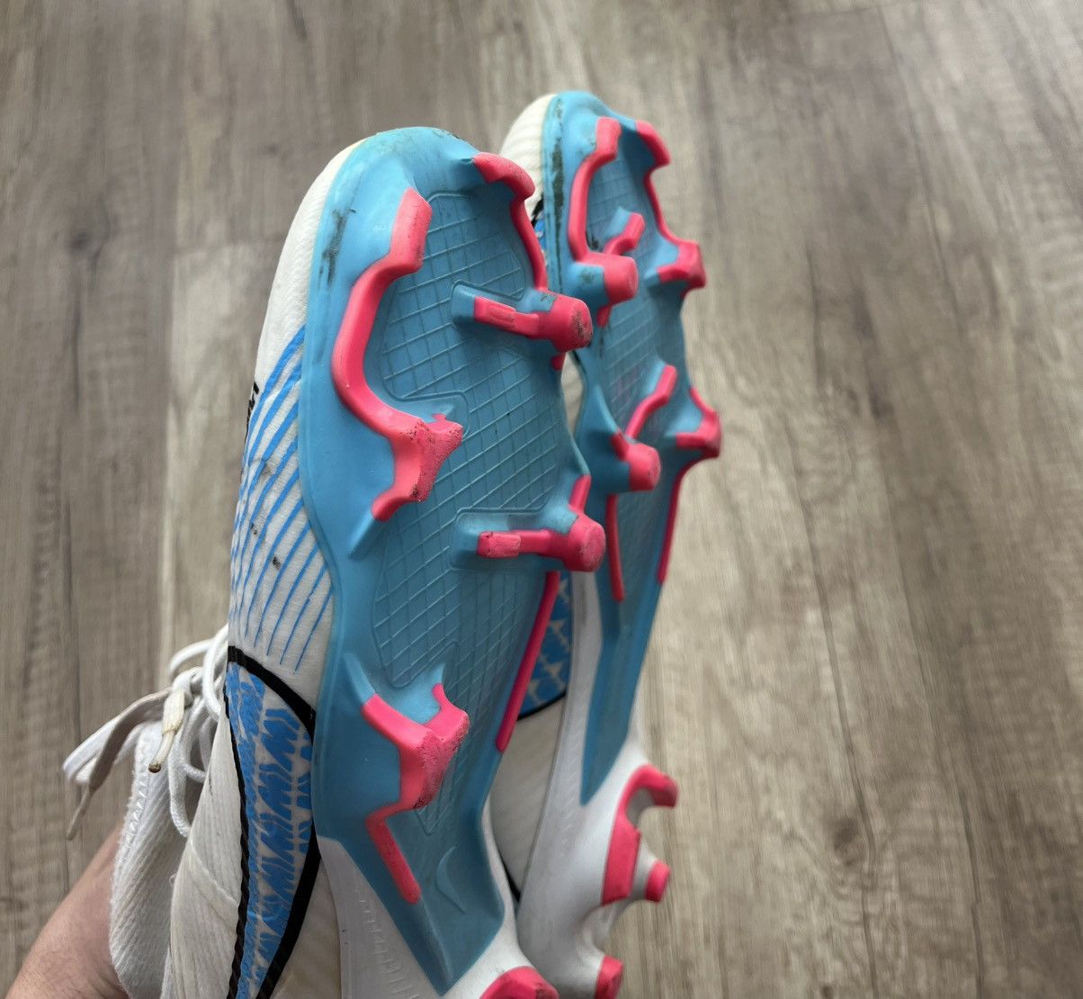 Nike Nike Mercurial Zoom Superfly 9 Elite FG White/Blue Size US 11 / EU 44 - 13 Thumbnail