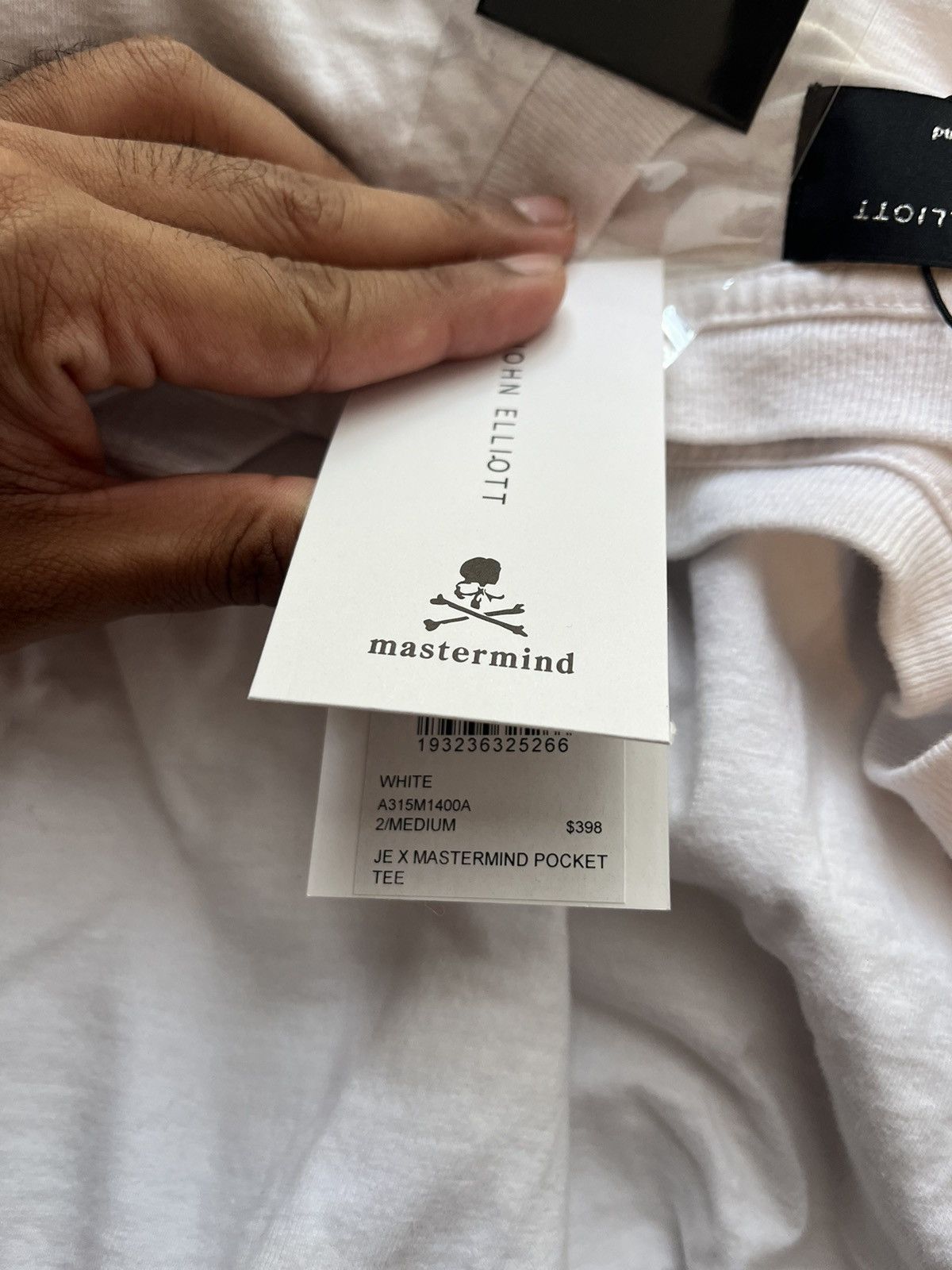 John Elliott × Mastermind Japan White Pocket Tee Size US M / EU 48-50 / 2 - 5 Thumbnail